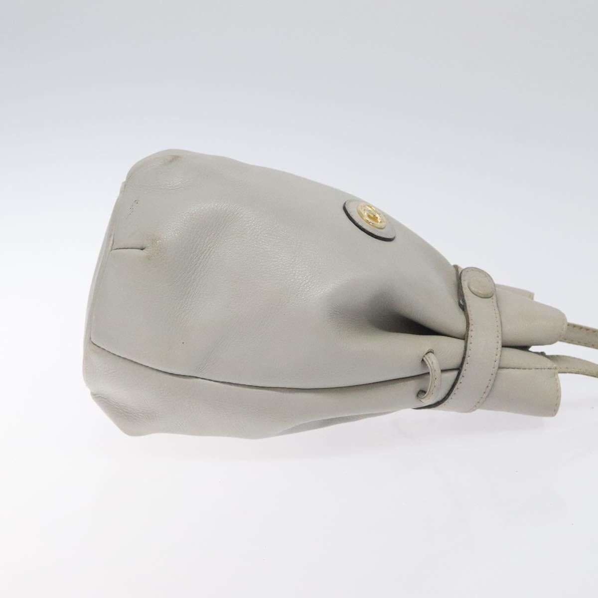 Celine CELINE Shoulder Bag Leather Light Blue Gold Size ONE SIZE - 4 Thumbnail