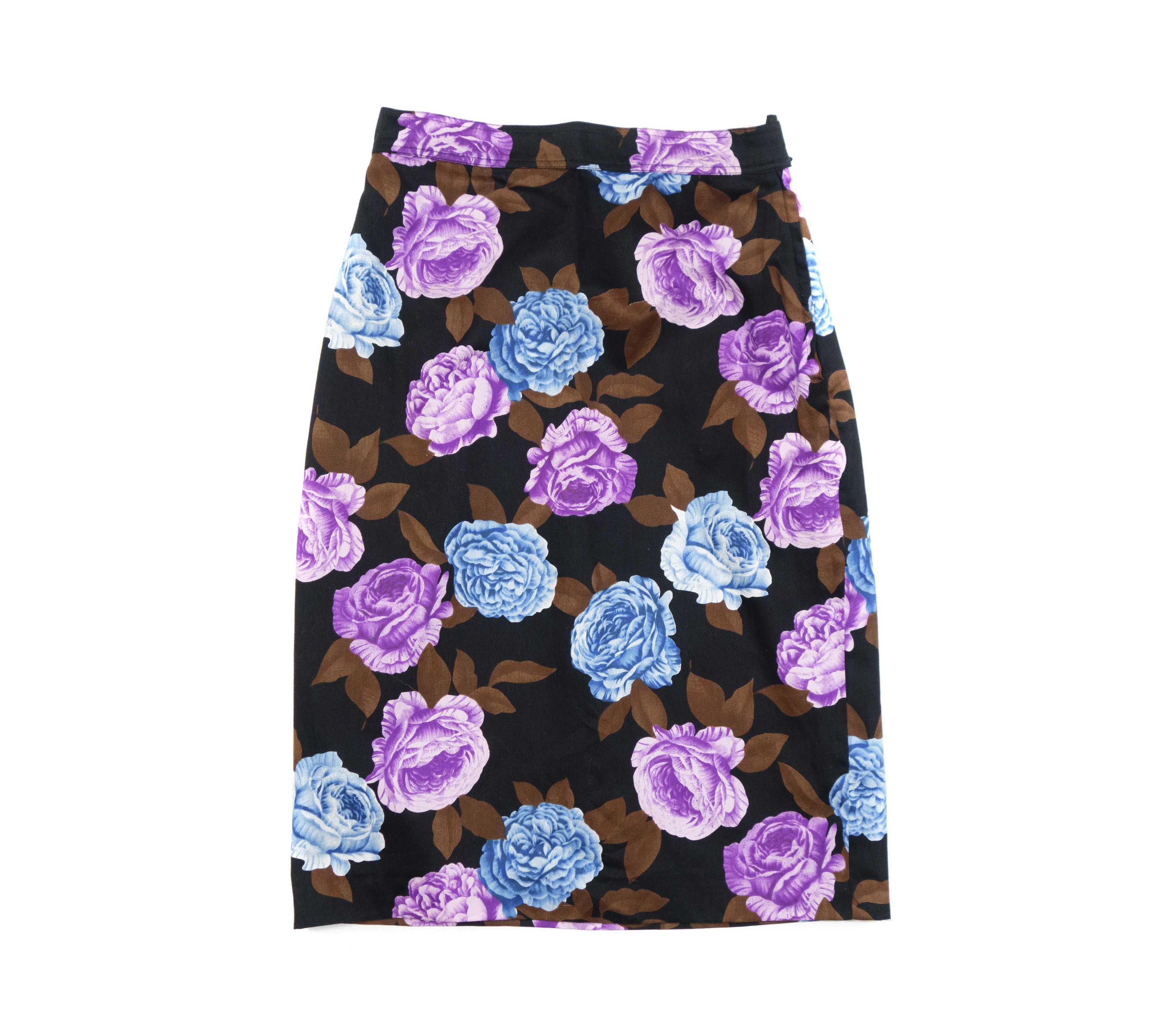 Max Mara Floral Roses Midi Pencil Skirt Vintage Size 27" / US 4 / IT 40 - 1 Thumbnail