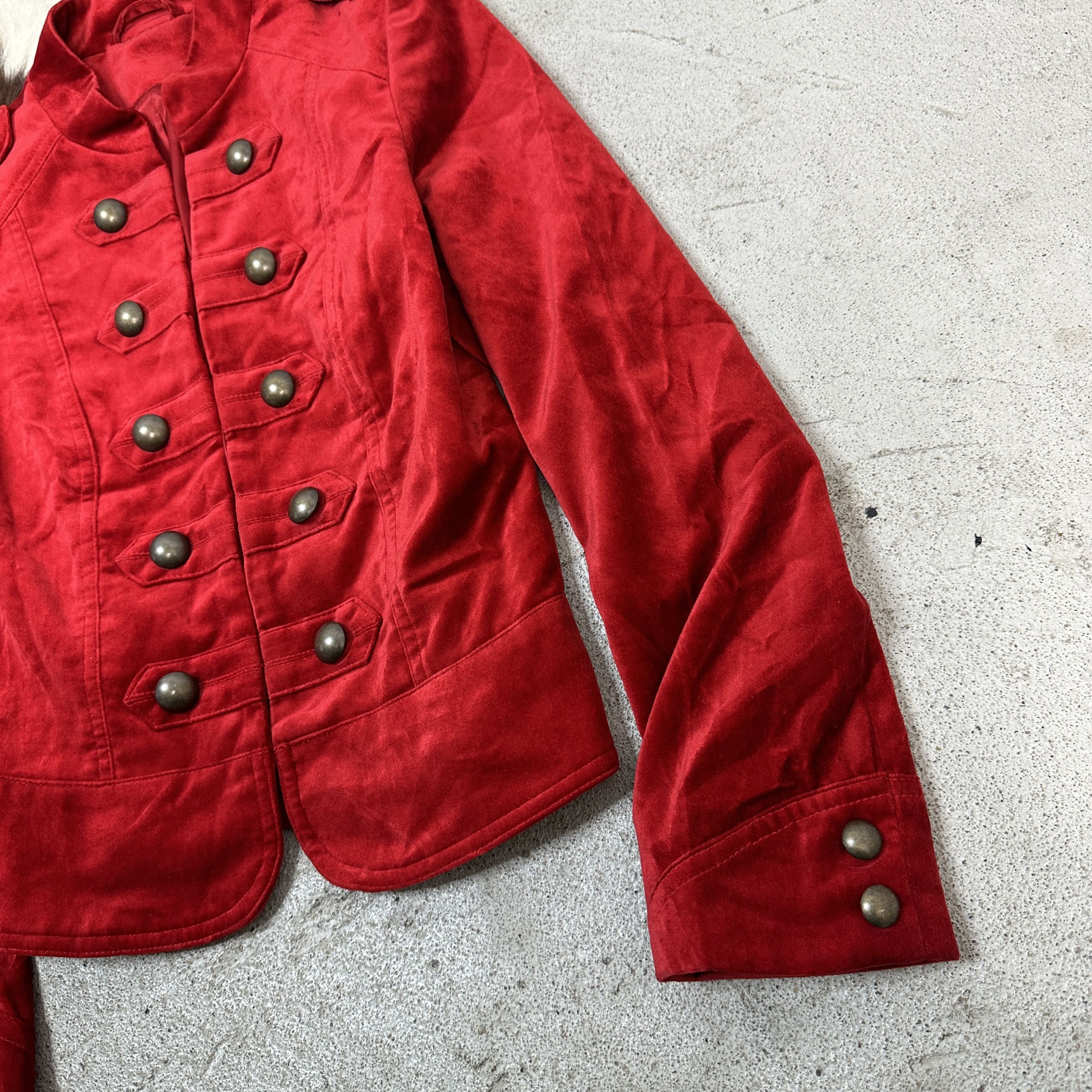 Vintage Military Styled Vintage Velour Jacket Size S / US 4 / IT 40 - 2 Thumbnail