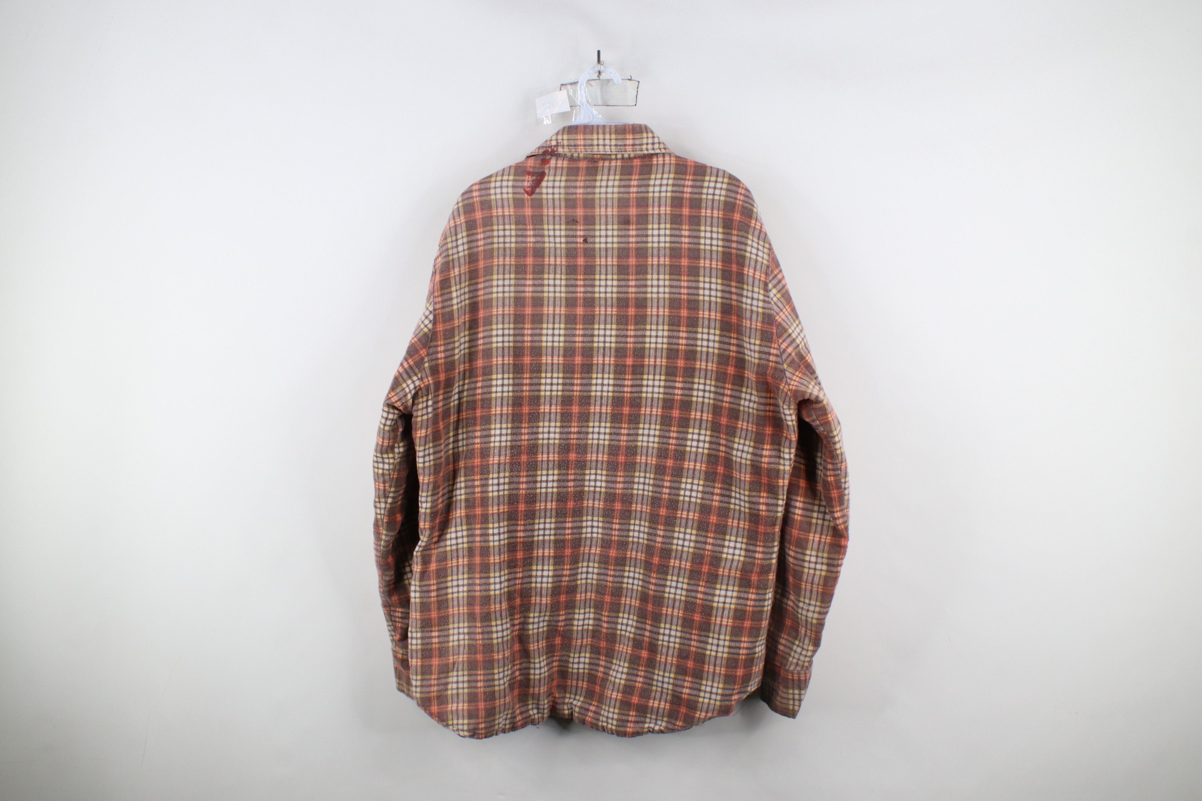 Vintage Vintage 70s Streetwear Flannel Button Shirt Jacket USA Size US L / EU 52-54 / 3 - 13 Thumbnail