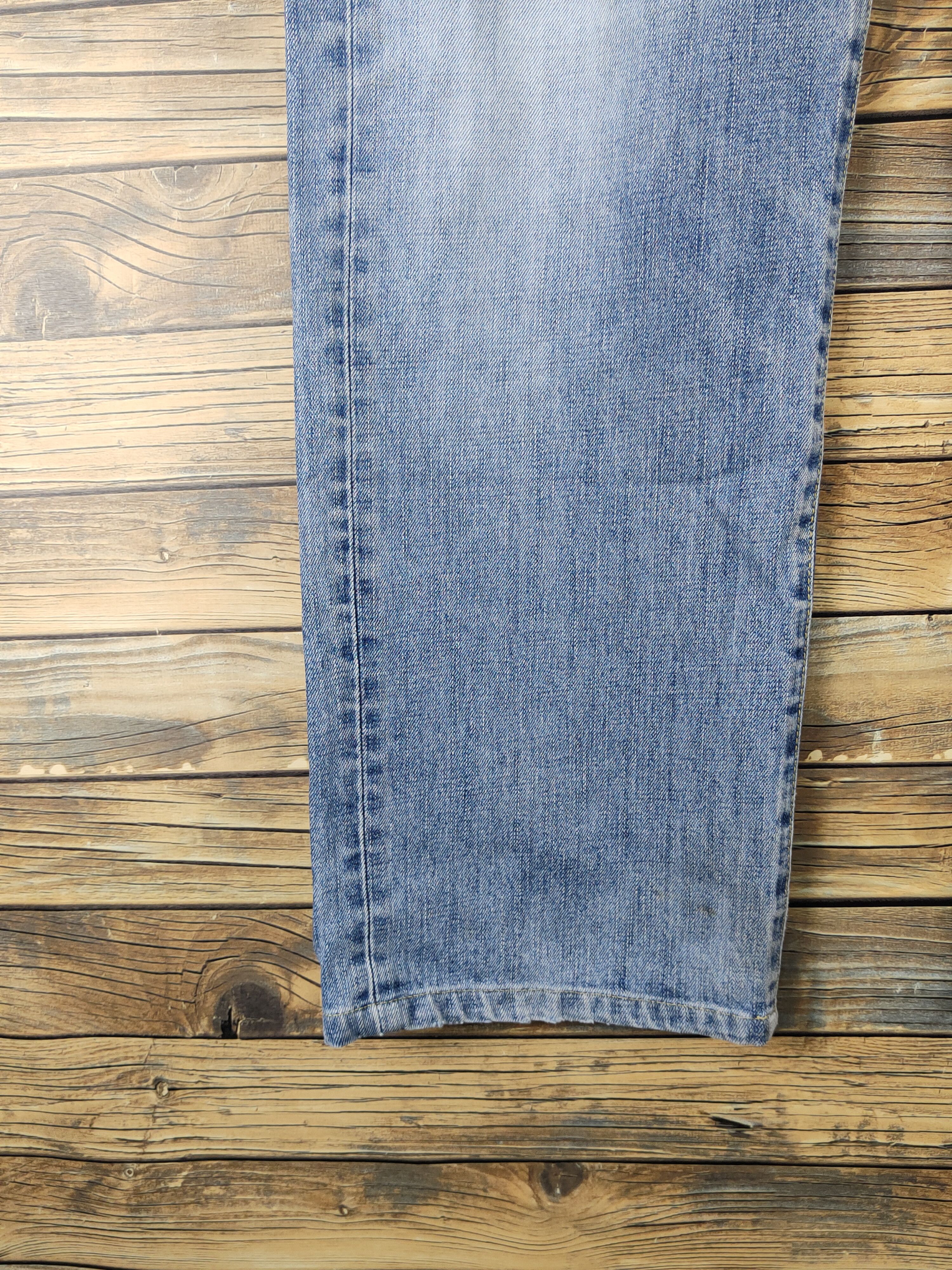 Japanese Brand Uniqlo vintage japan Blue Distressed Ripped denim #W1380 Size US 35 - 4 Thumbnail