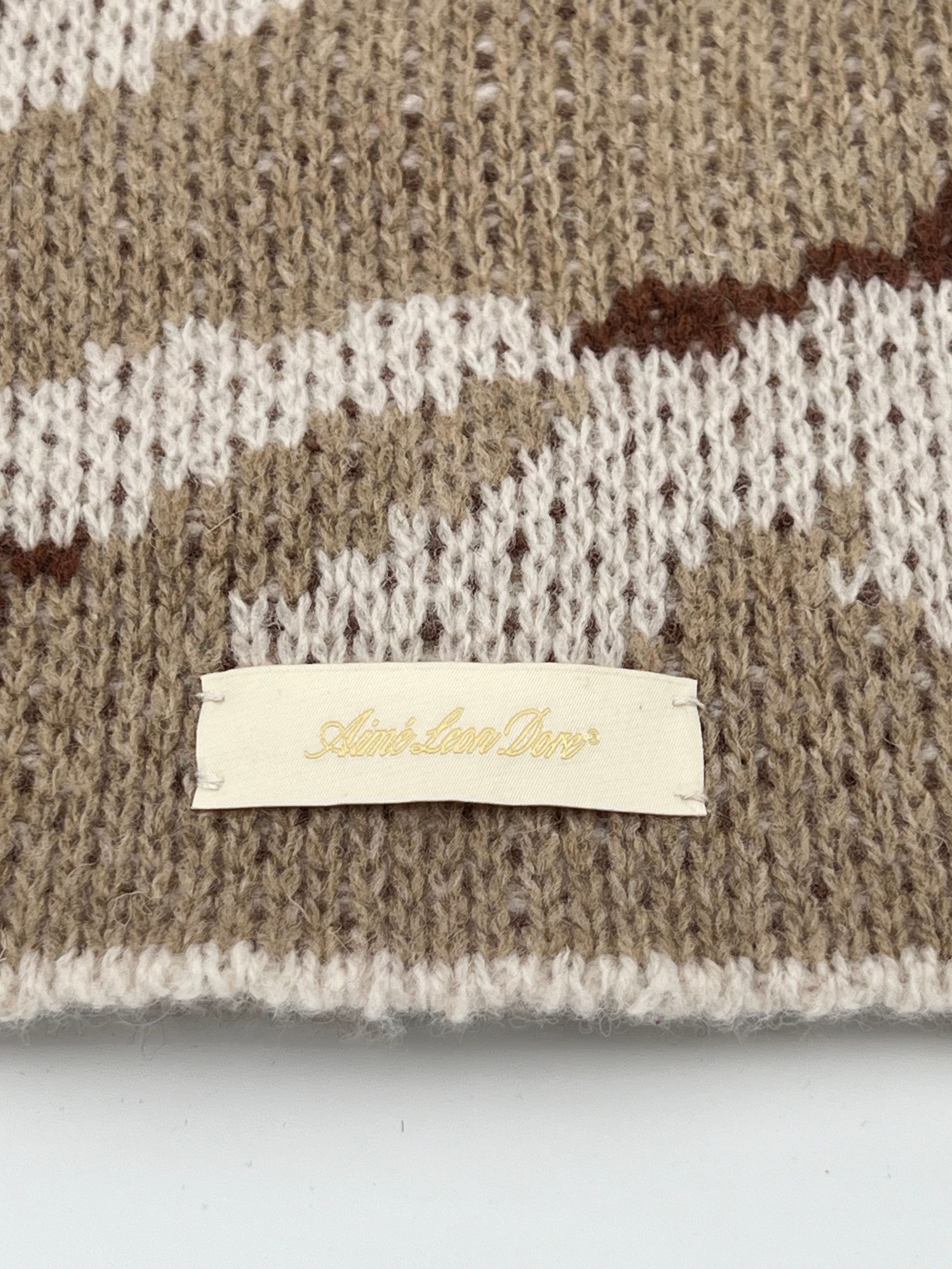 Aime Leon Dore SAMPLE* ALD Camo Knit Balaclava Tan Size ONE SIZE - 2 Thumbnail