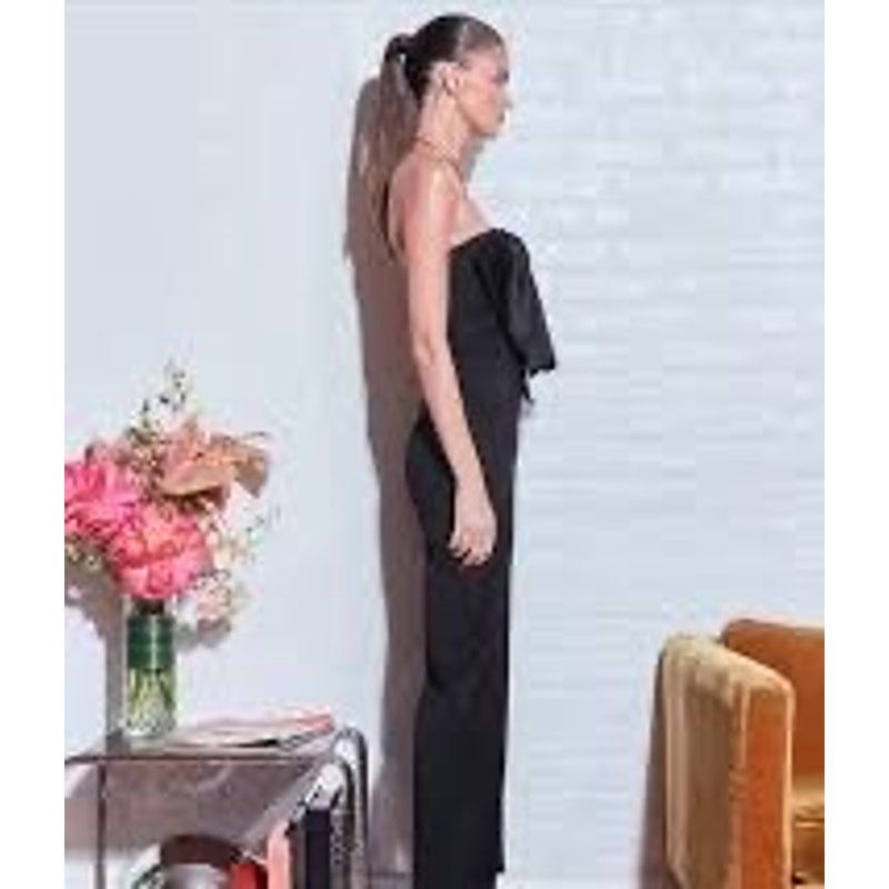 Fleur du Mal Fleur du Mal Bow Tie Jumpsuit black wool size 2 Size 26" / US 2 / IT 38 - 6 Thumbnail