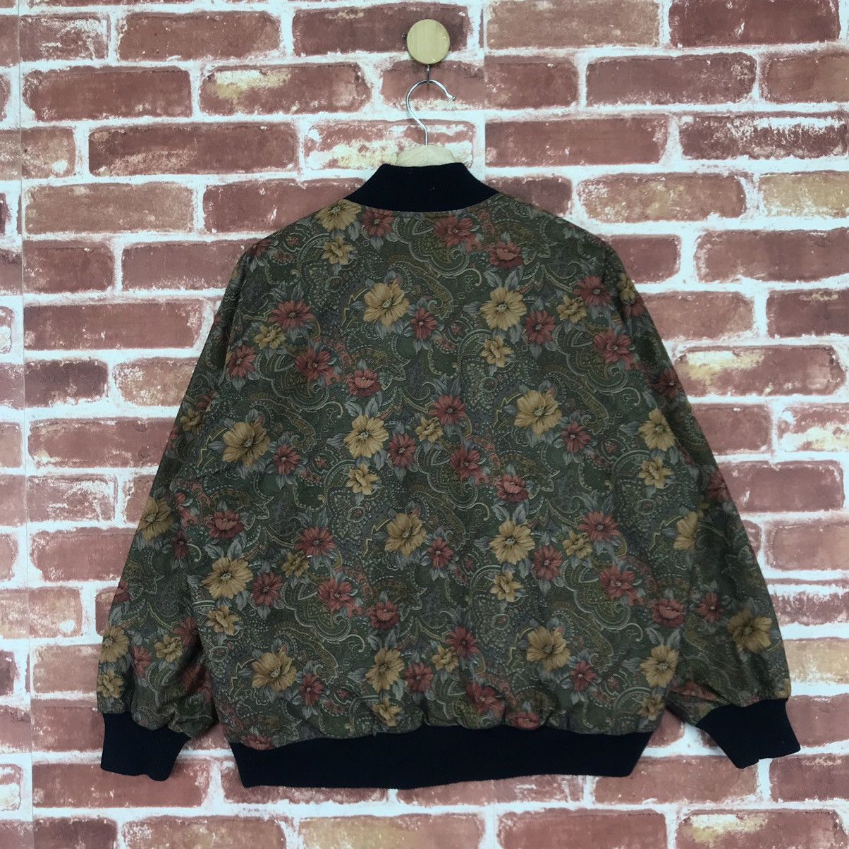 Japanese Brand Art Floral Bomber Jacket Size US M / EU 48-50 / 2 - 2 Thumbnail