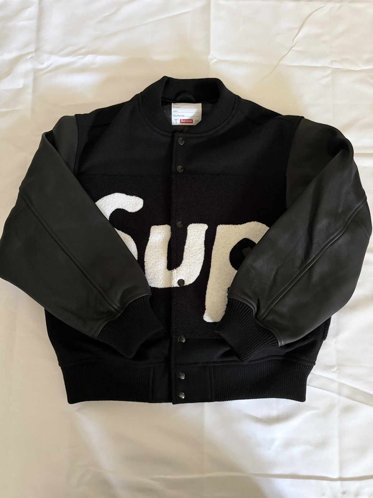 Supreme SUPREME Big Logo Chenille Varsity Jacket Size US S / EU 44-46 / 1 - 1 Thumbnail