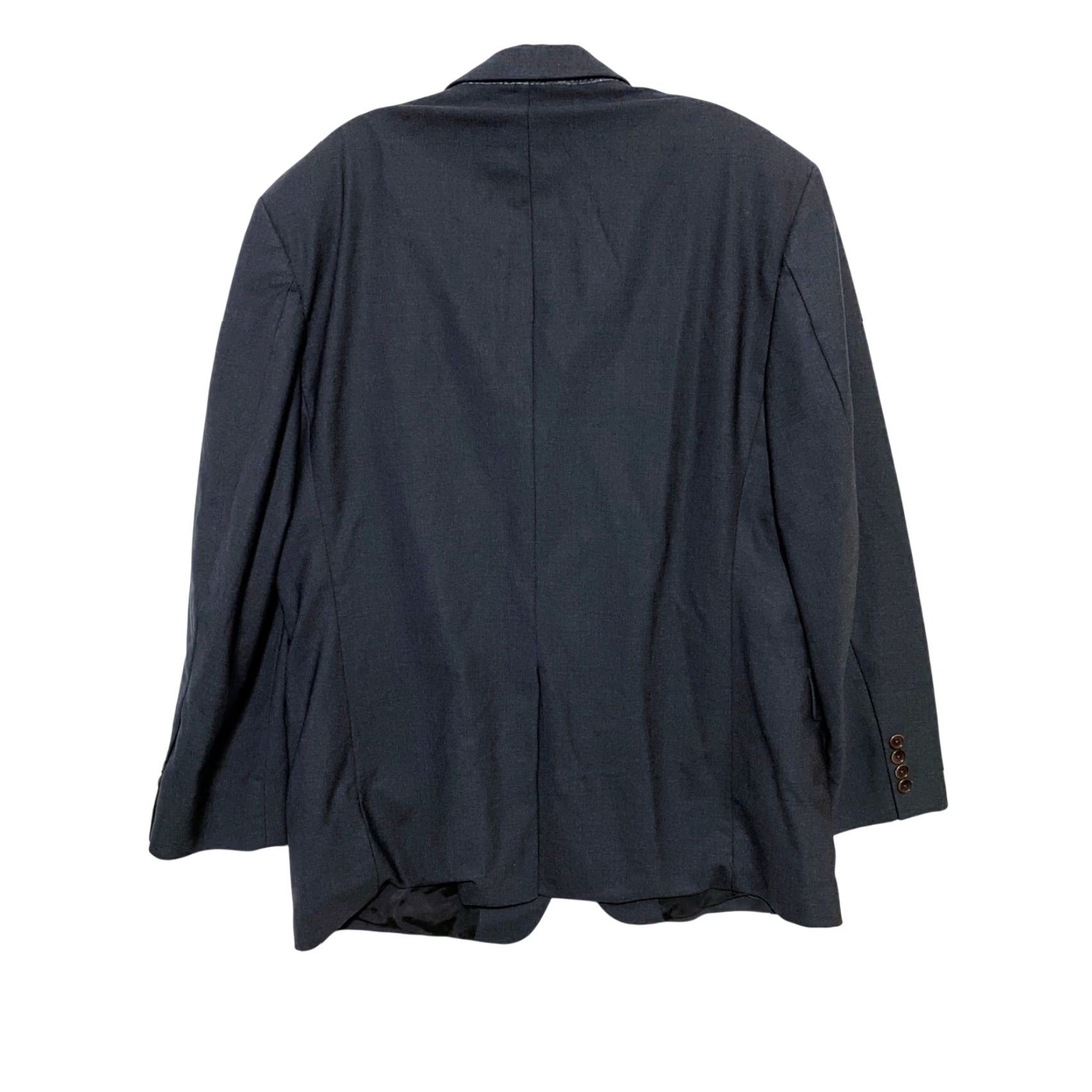 Brooks Brothers Brooks Brothers 346 2 Button Suit Jacket Mens 43R Stretch Business Formal Wool Spandex Black Notch Four-Button Sleeve Vintage Ivy League Peak 2 Piece Size 42R - 2 Thumbnail