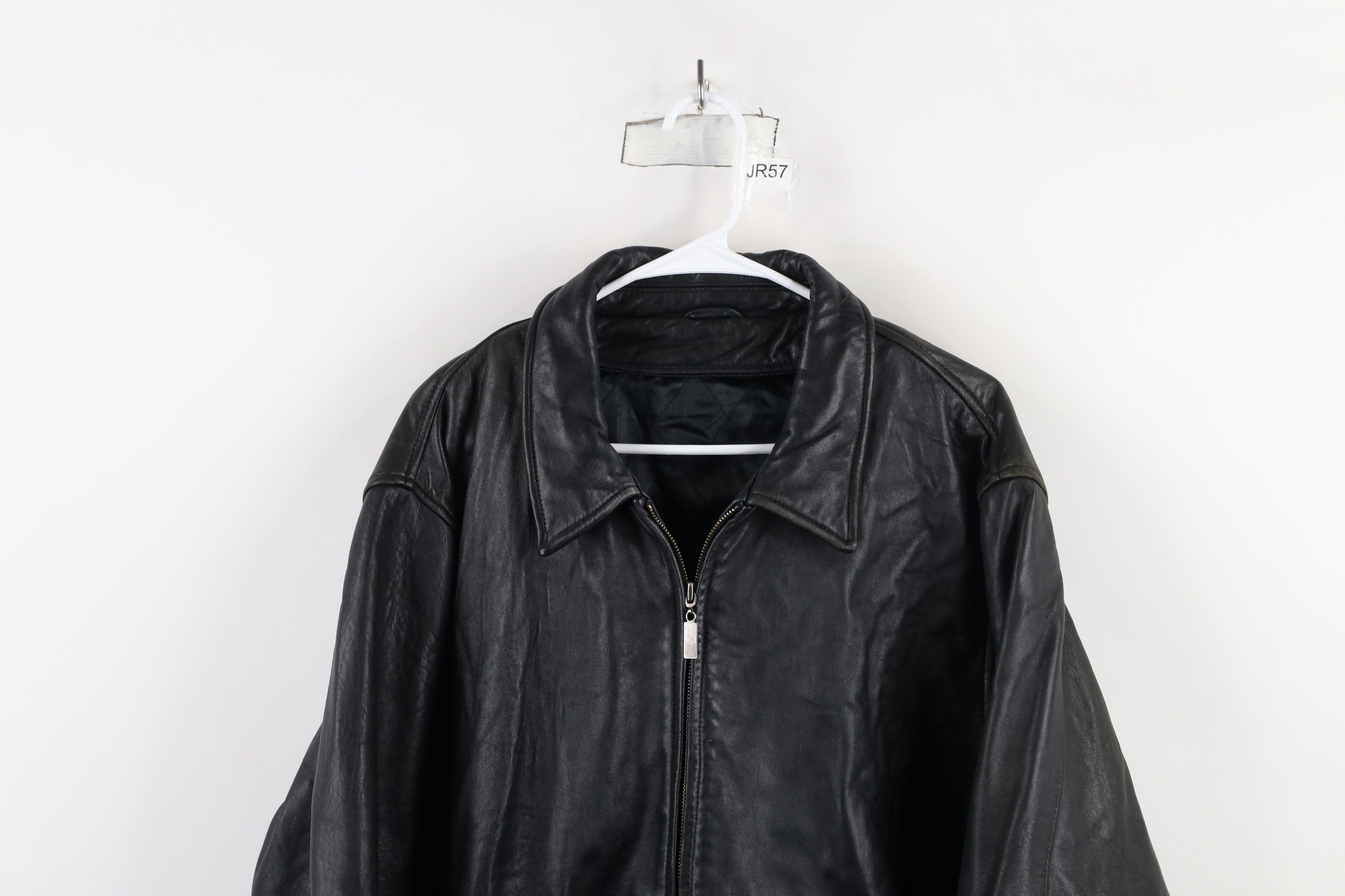 Vintage Vintage 90s Streetwear Quilted Soft Leather Bomber Jacket Size US XXL / EU 58 / 5 - 2 Thumbnail