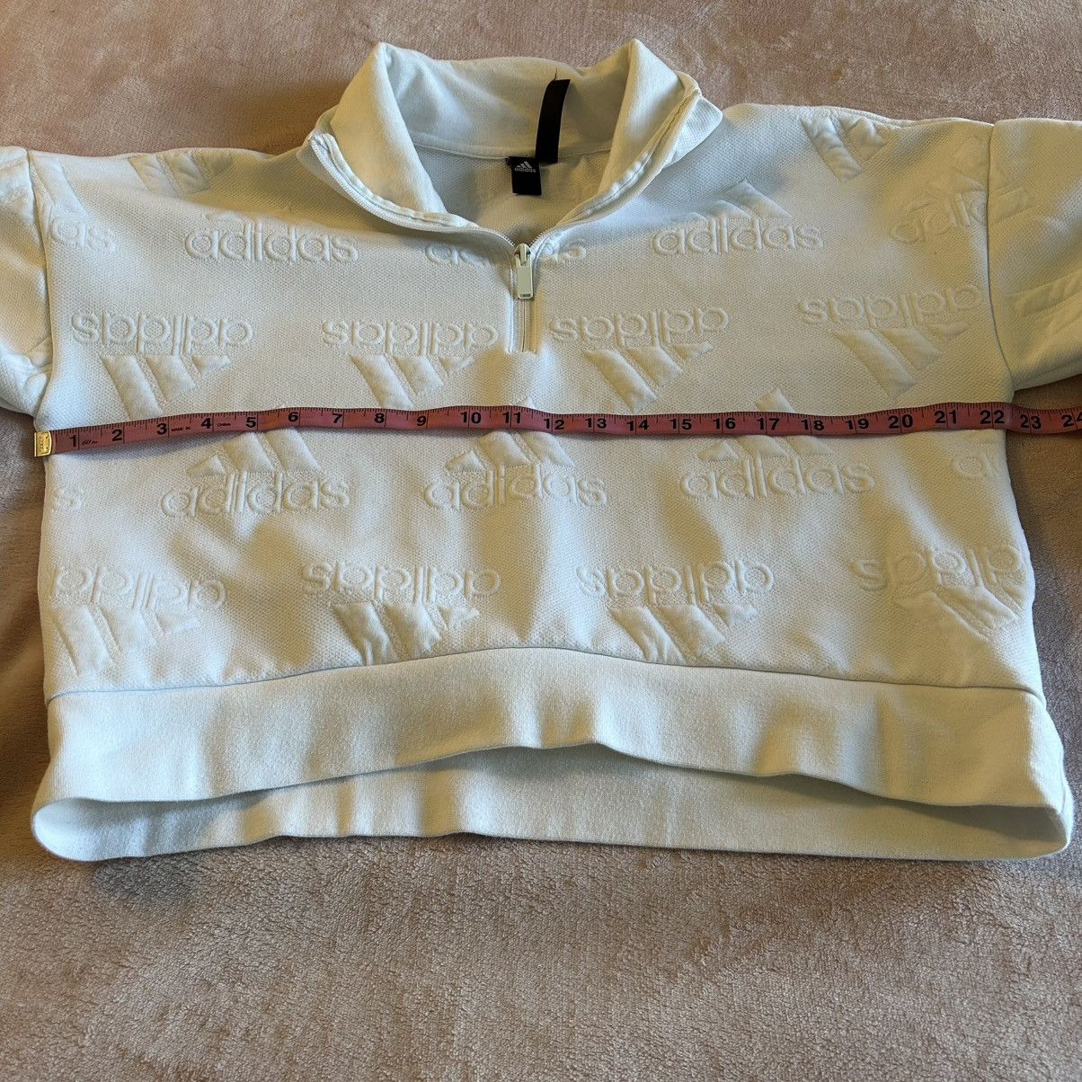 Adidas Adidas areoready jacquard oversized cropped pullover S Size S / US 4 / IT 40 - 12 Thumbnail