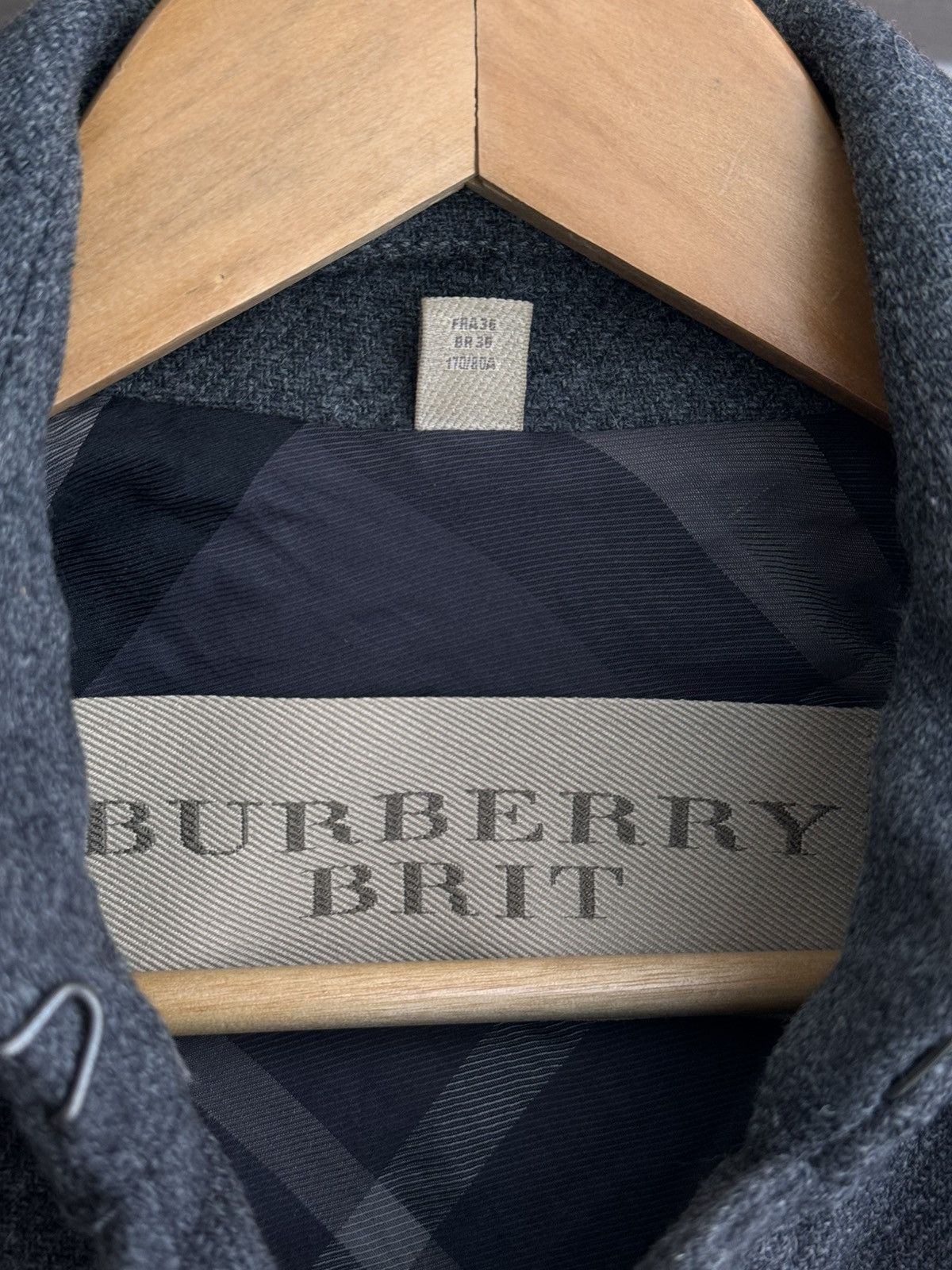Burberry × Vintage Vintage Burberry Brit Luxury W’ Wool Grey Blend Peacoat Size S / US 4 / IT 40 - 7 Thumbnail
