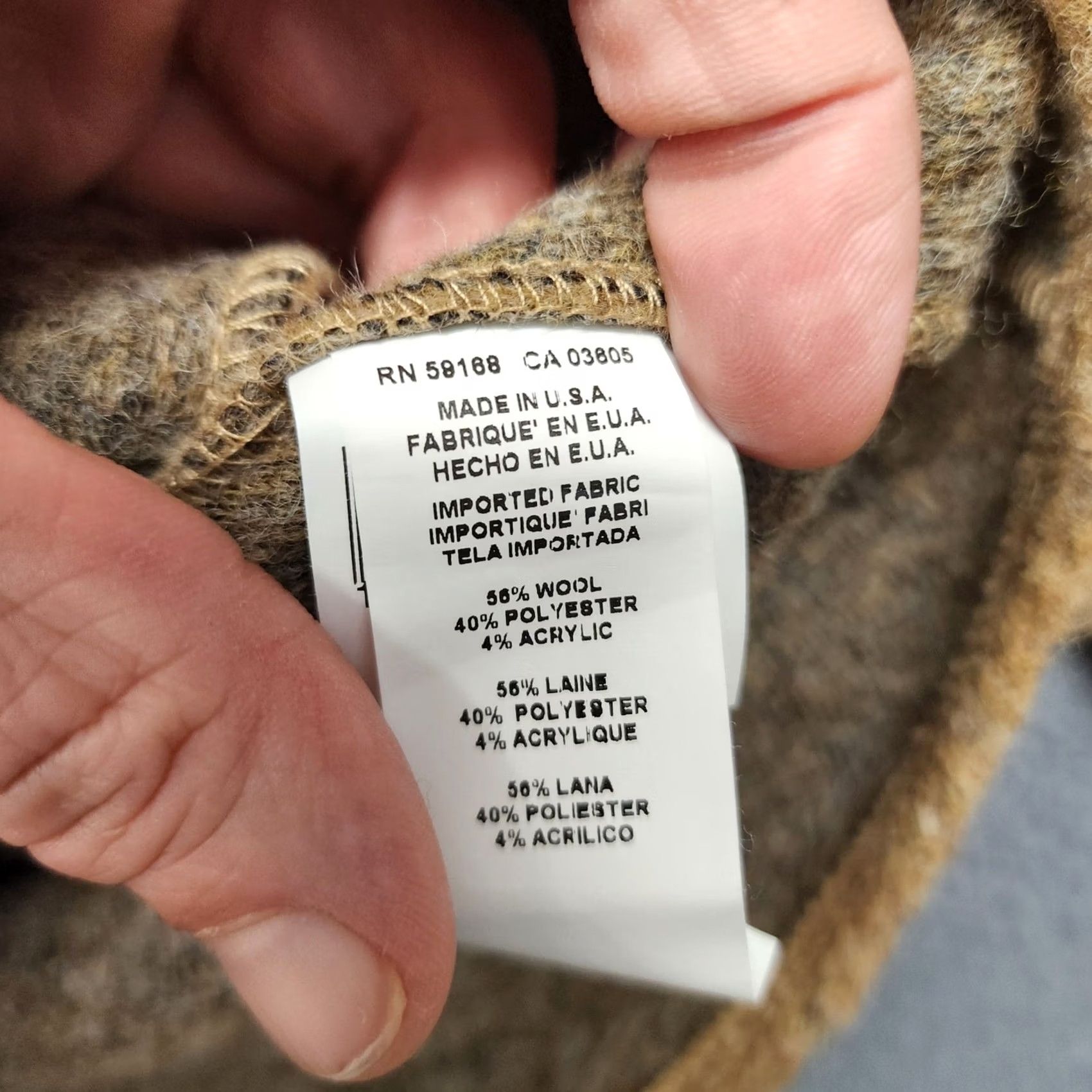 Vintage Karen Kane Womens Cardigan Sweater XL Petite Wool Blend Tan USA Size XL / US 12-14 / IT 48-50 - 6 Thumbnail