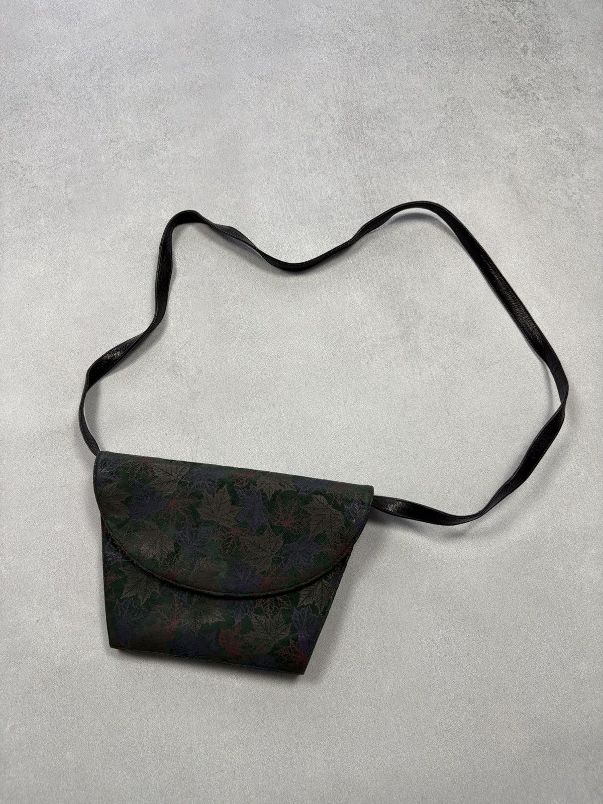Bally Vintage Floral Suede Crossbody Bag Made in Italy