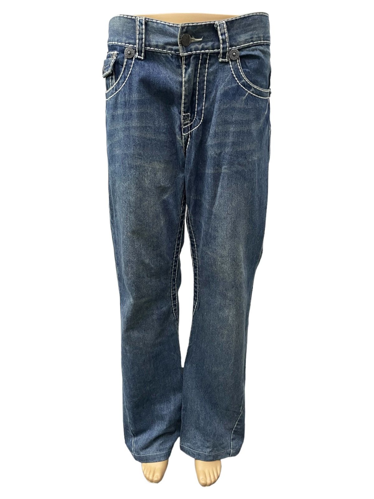 5351 POUR LES HOMMES × Hysteric Glamour 291251 Laboratory Heavy Stitch Flared Jeans Size US 32 / EU 48 - 3 Thumbnail