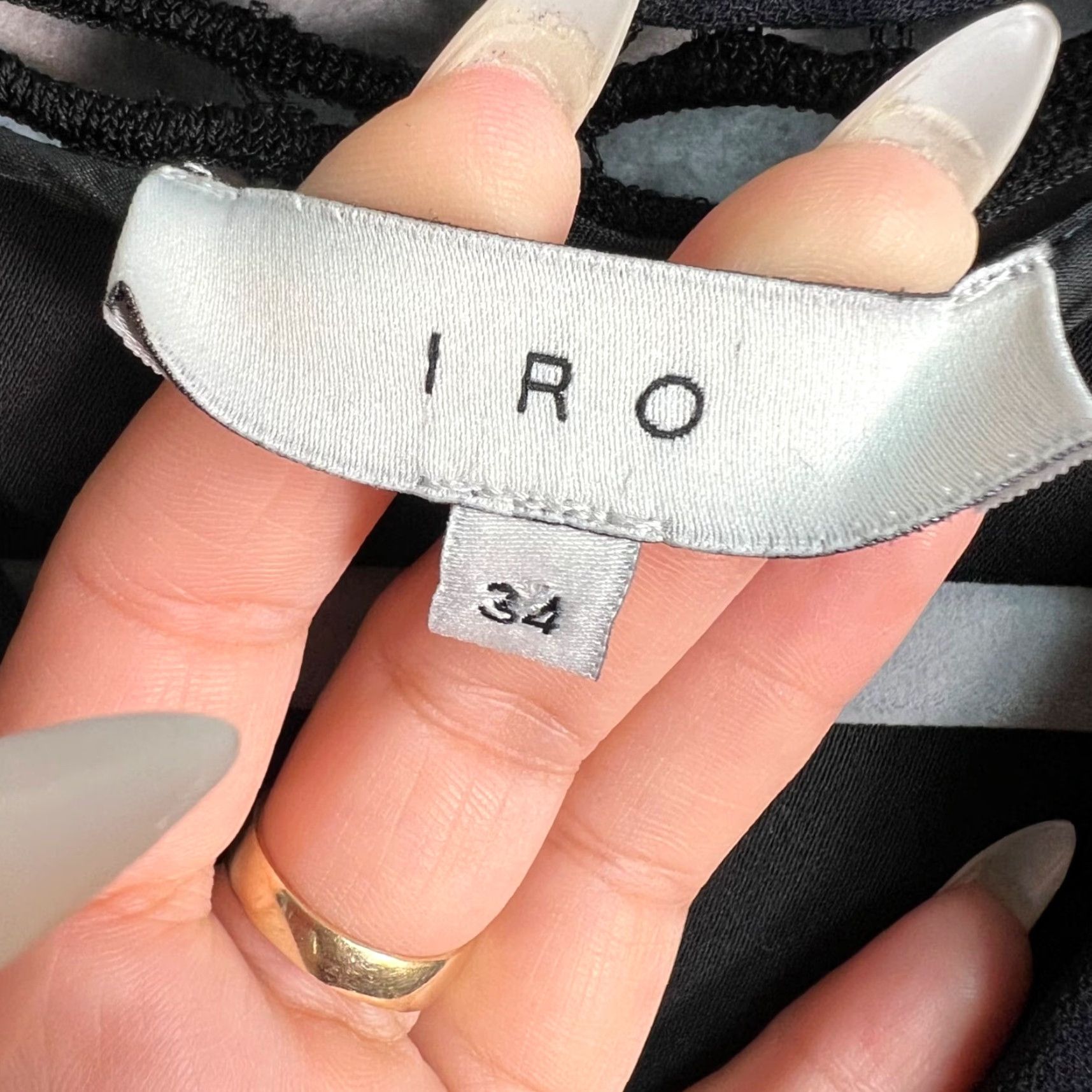 Iro VINTAGE IRO Jumpsuit Shirt One-Piece Womens Lightweight Black 34 Sheer Polyester Short Sleeve Women’s 8/10 Ships Next Business Day Size 24" / US 00 / IT 34 - 3 Thumbnail