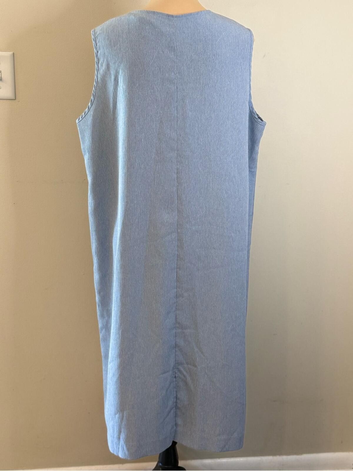 Blair Blair vintage blue long tank dress & jacket suit set SZ 20P Size 42" / US 20 - 5 Thumbnail