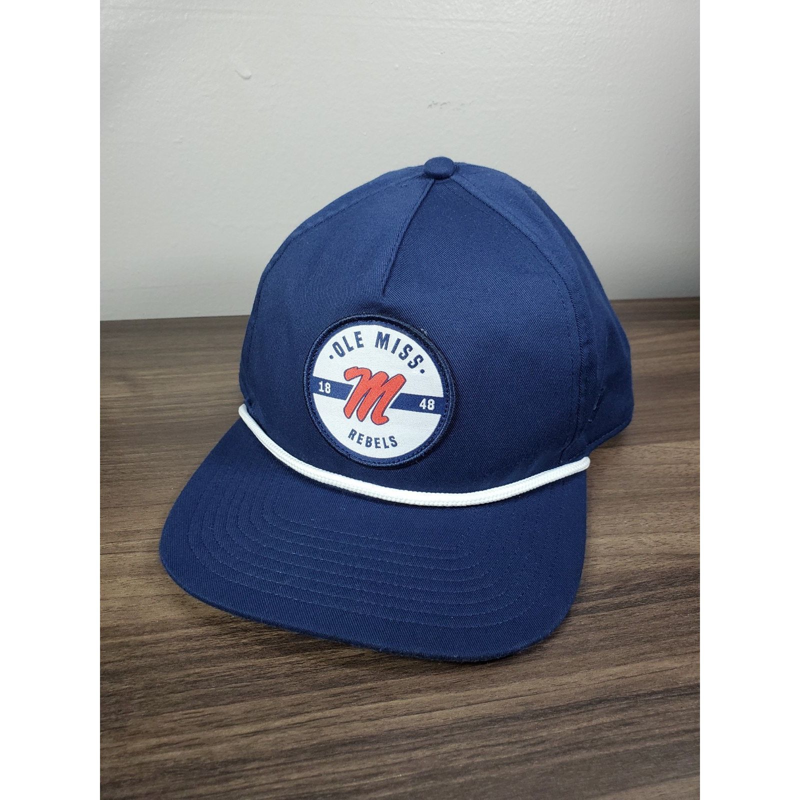 NCAA × Top Of The World Ole Miss Rebels Hat Snapback Cap Navy Blue NCAA Football ToW Size ONE SIZE - 7 Thumbnail