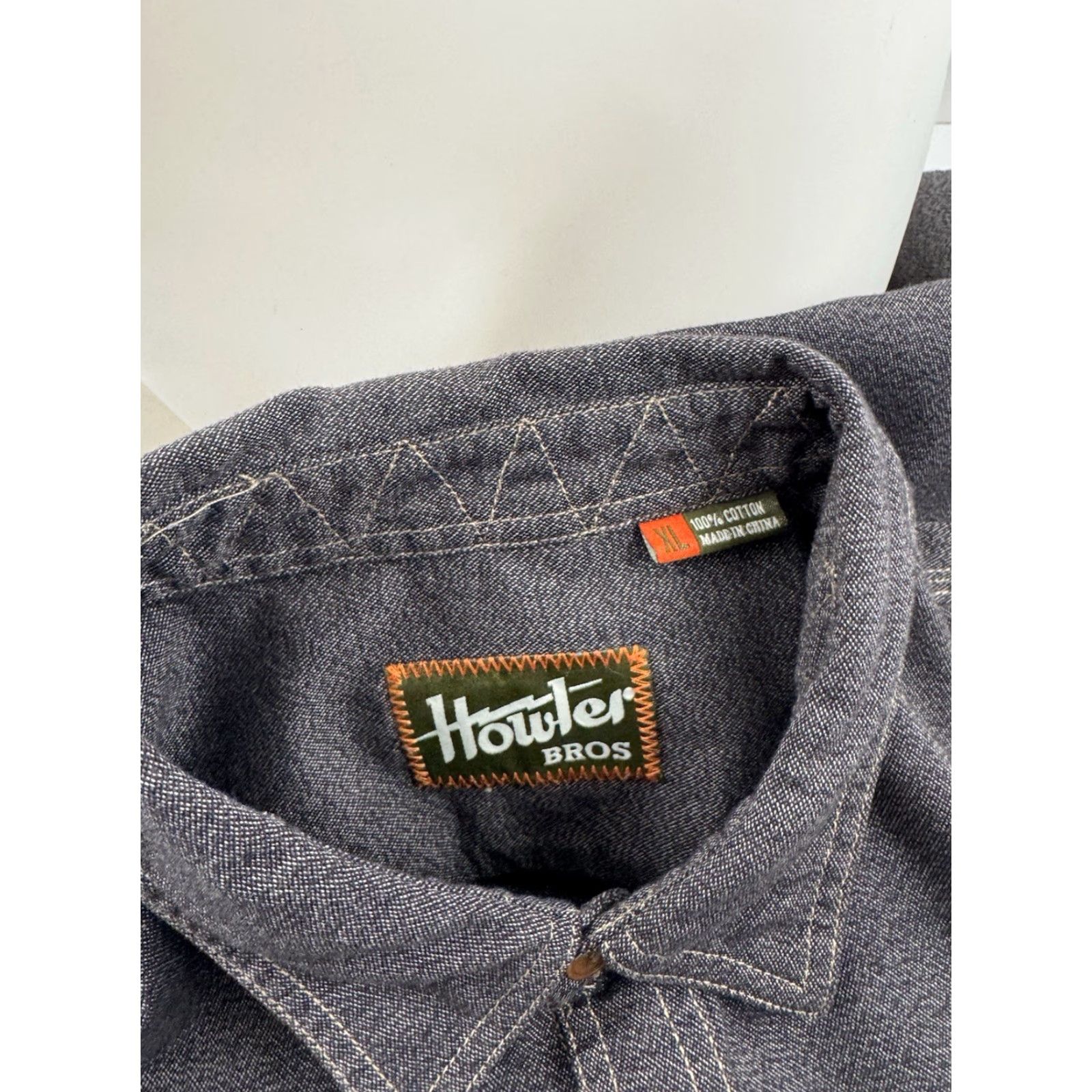 Howler Brothers HOWLER BROS Western FOREARM PATCH Plaid Lightweight Flannel XL Shirt - EXC Size US XL / EU 56 / 4 - 4 Thumbnail