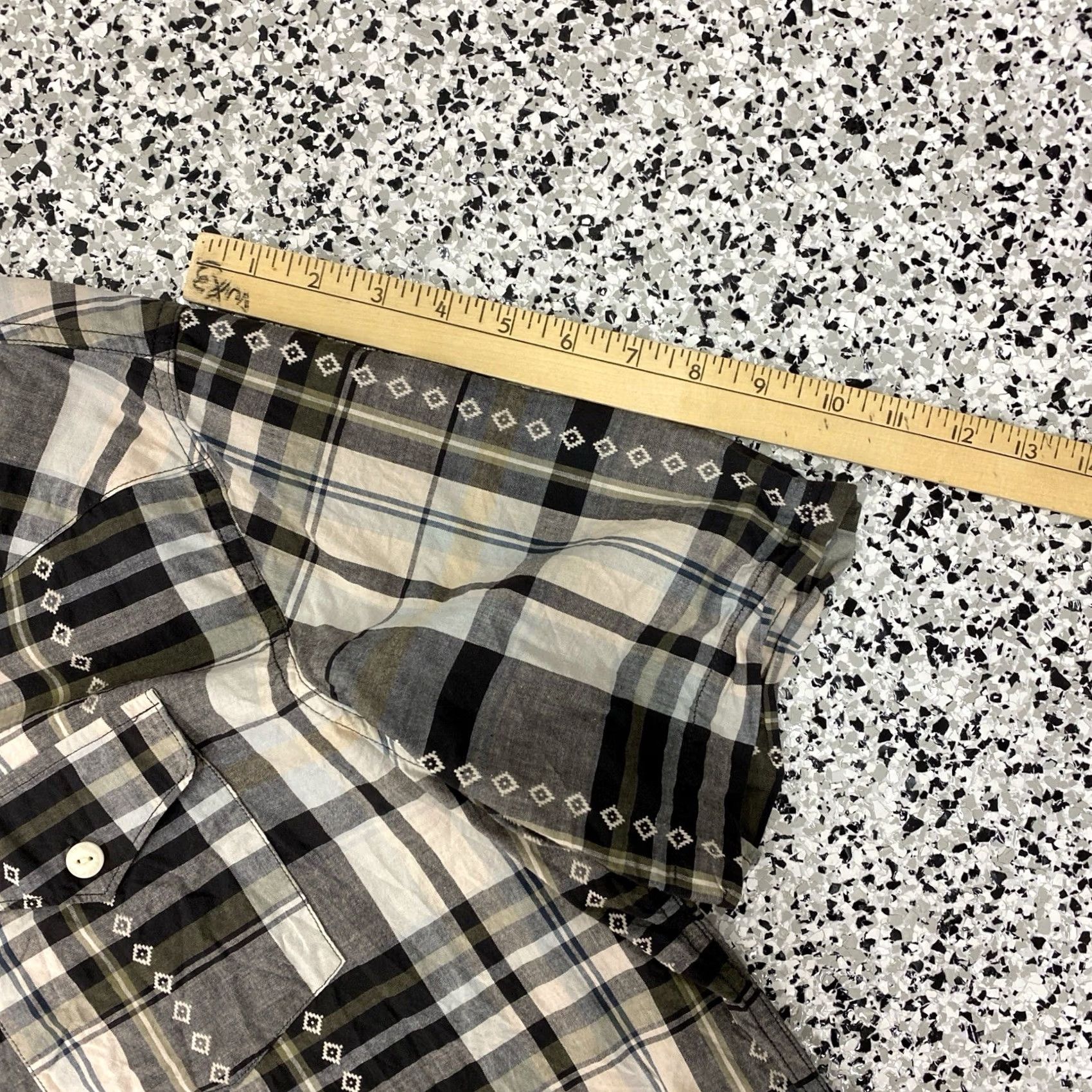 Frye Frye and Co. Shirt Large Tall Short Sleeve Plaid Western Lightweight Button-Up Collared Men Mens Shirt Size US L / EU 52-54 / 3 - 5 Thumbnail