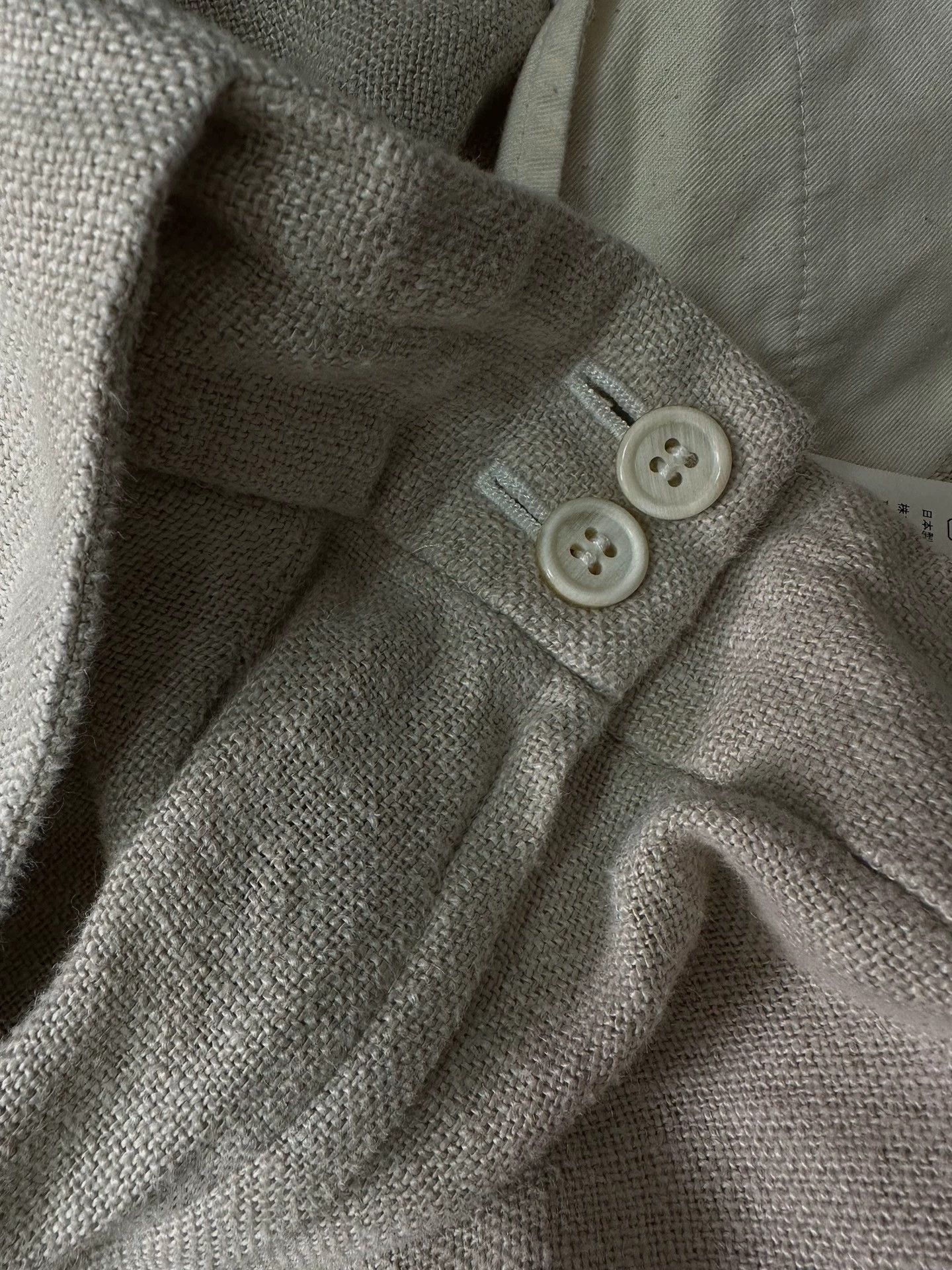 Comme des Garcons CDG Beige Washed Linen Wide-Leg Overalls Unisex Near New Size 26" / US 2 / IT 38 - 6 Thumbnail