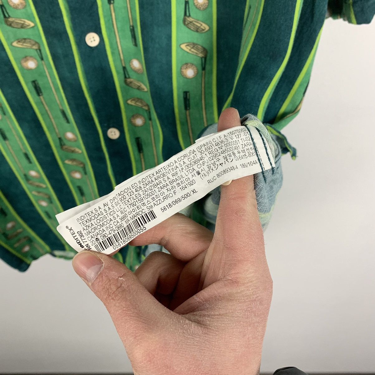 Zara Zara Hawaiian Crazy Golf Shirt Multicolor Old Money Style Size US XL / EU 56 / 4 - 8 Thumbnail