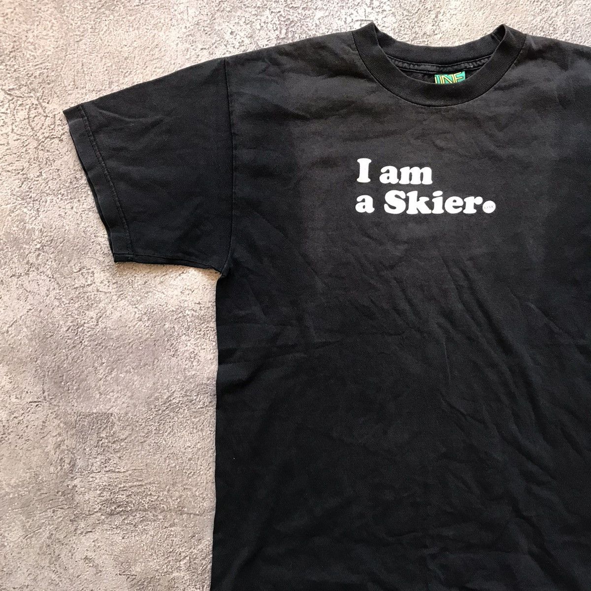 Vintage Vintage 90s Faded Graphic Skier Slogan Tee Skate Grunge M Size US M / EU 48-50 / 2 - 2 Thumbnail