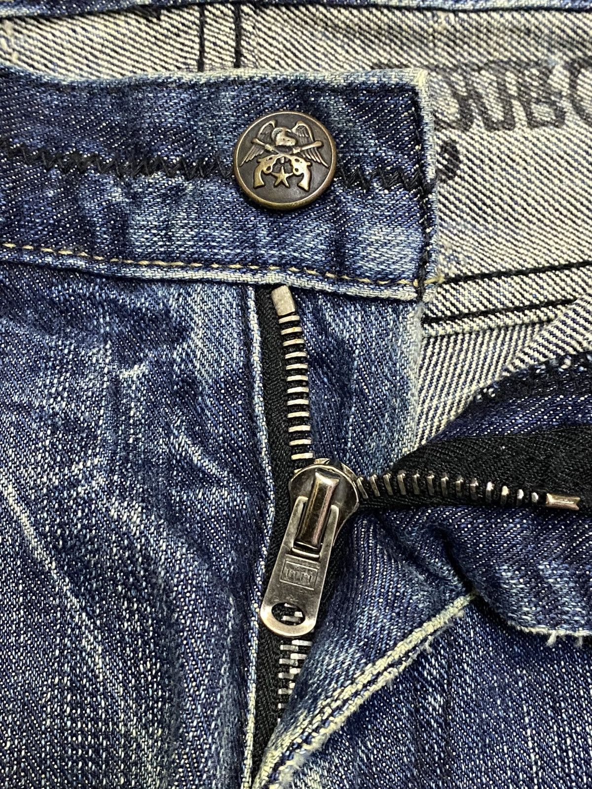 Japanese Brand D158 Roar Japan Hanamaka CROSSGUN Little Bootcut Jeans Size US 34 / EU 50 - 8 Thumbnail