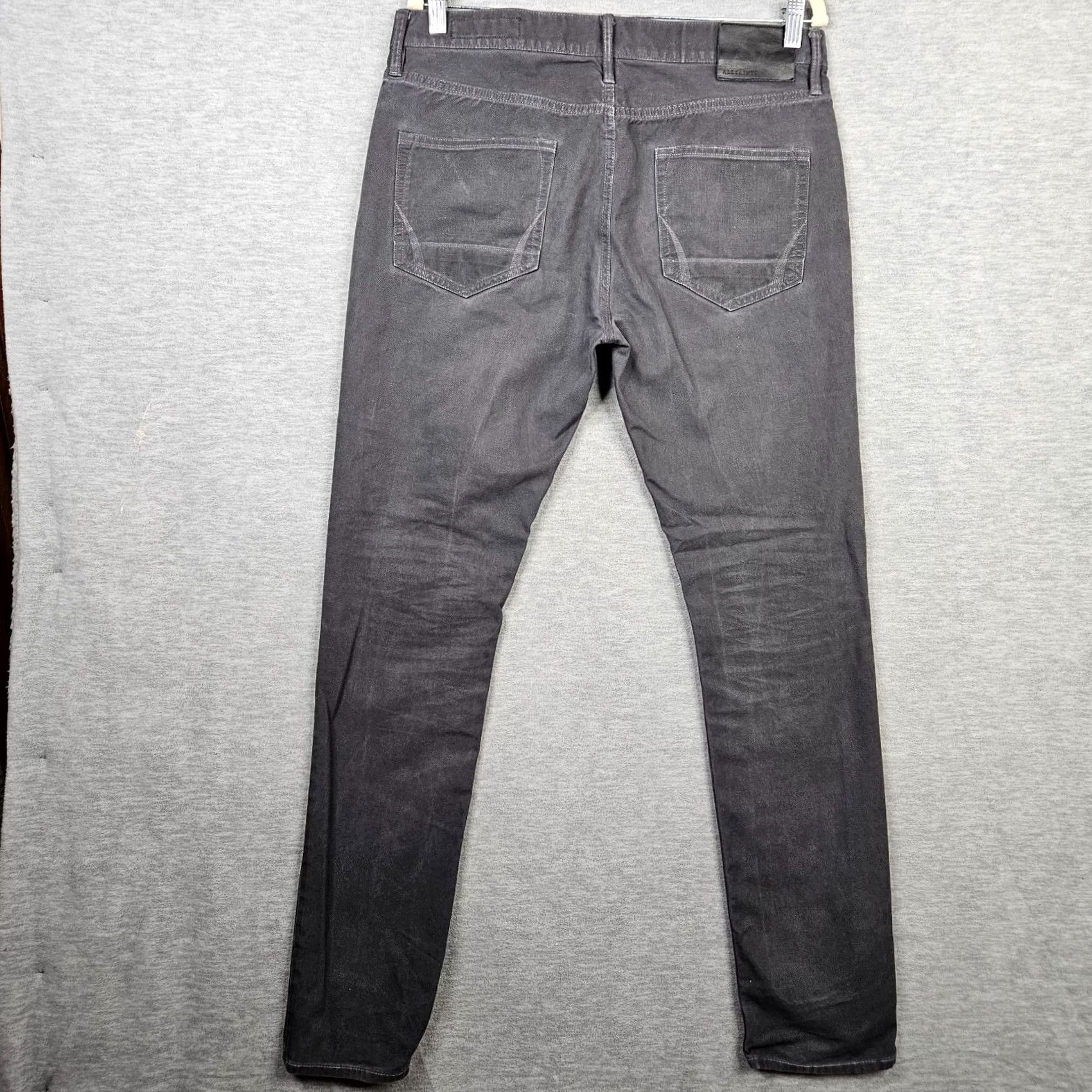 Allsaints ALLSAINTS Jeans PISTOL Men Dark Gray Button Fly Size 32 Denim 5-Pocket Straight Regular Rise Midi Length Icon Logo Casual Vintage No Size US 32 / EU 48 - 2 Thumbnail