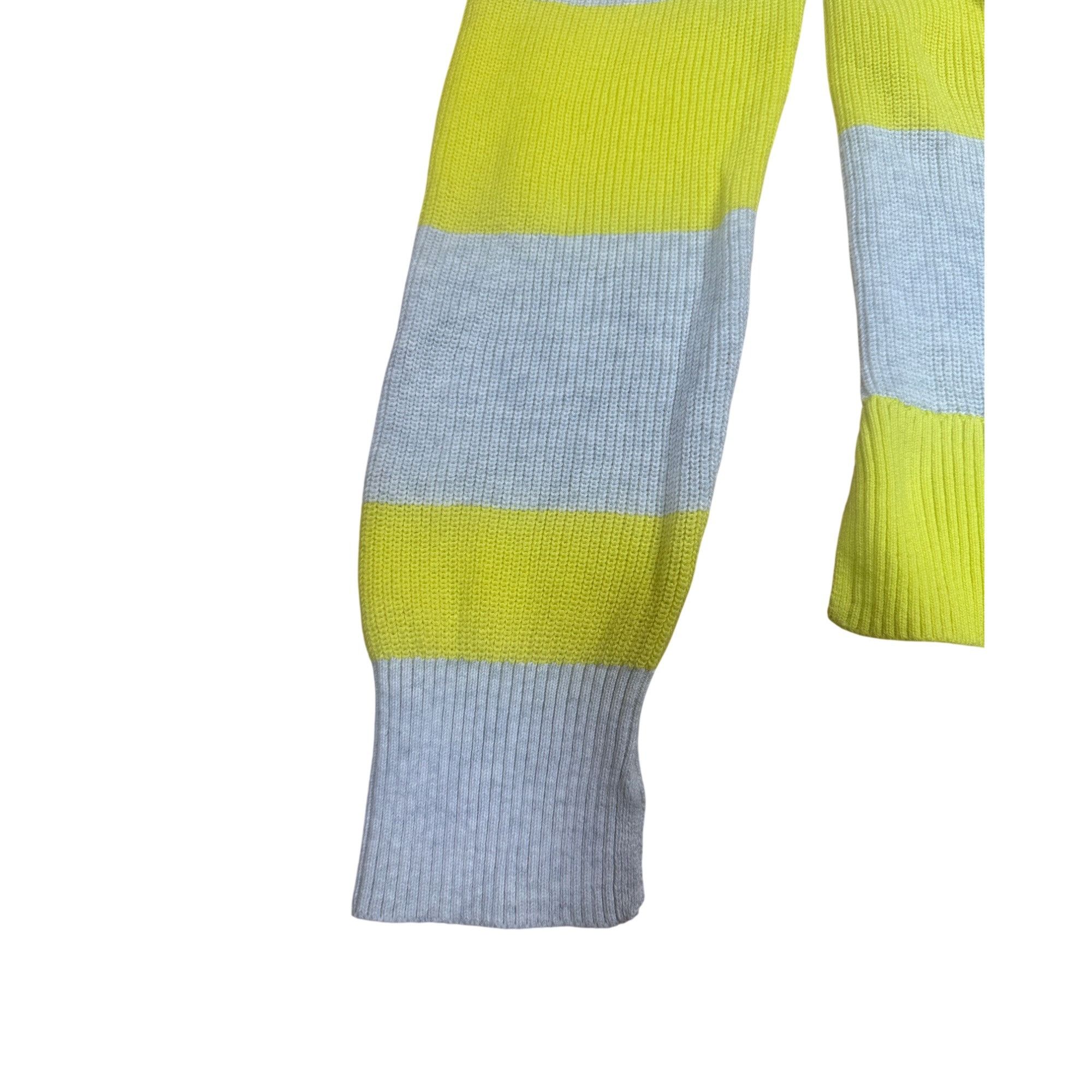 French Connection French Connection Striped Sweater Gray Yellow Orange Cotton Size M / US 6-8 / IT 42-44 - 5 Thumbnail
