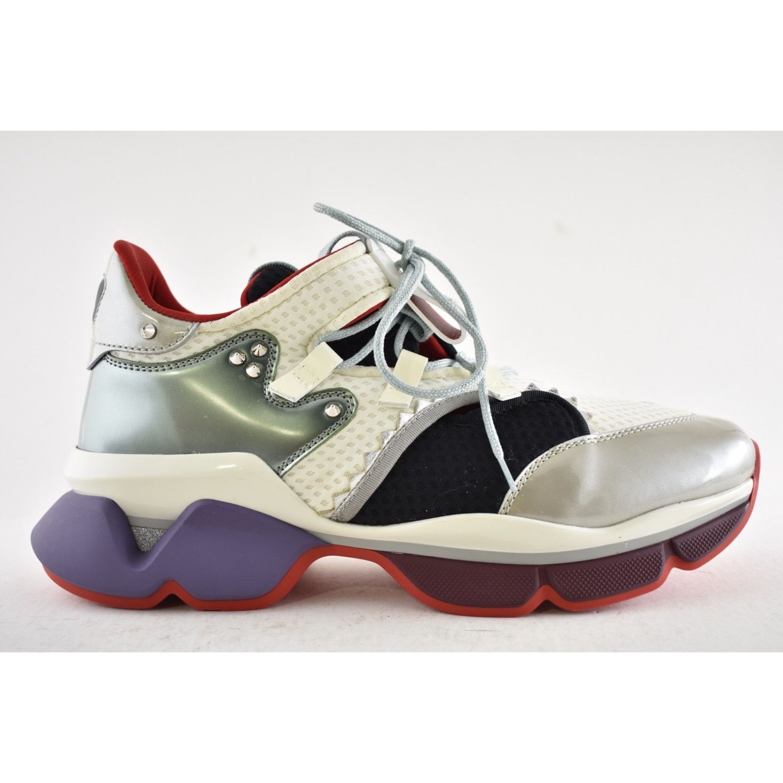 Christian Louboutin Christian Louboutin Mens Red-Runner Flat White Low Top Size US 10 / EU 43 - 2 Thumbnail