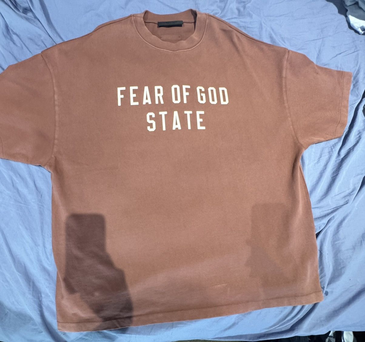 Fear of God Fear of God Heavy Crewneck Tee Crimson Size US M / EU 48-50 / 2 - 1 Thumbnail