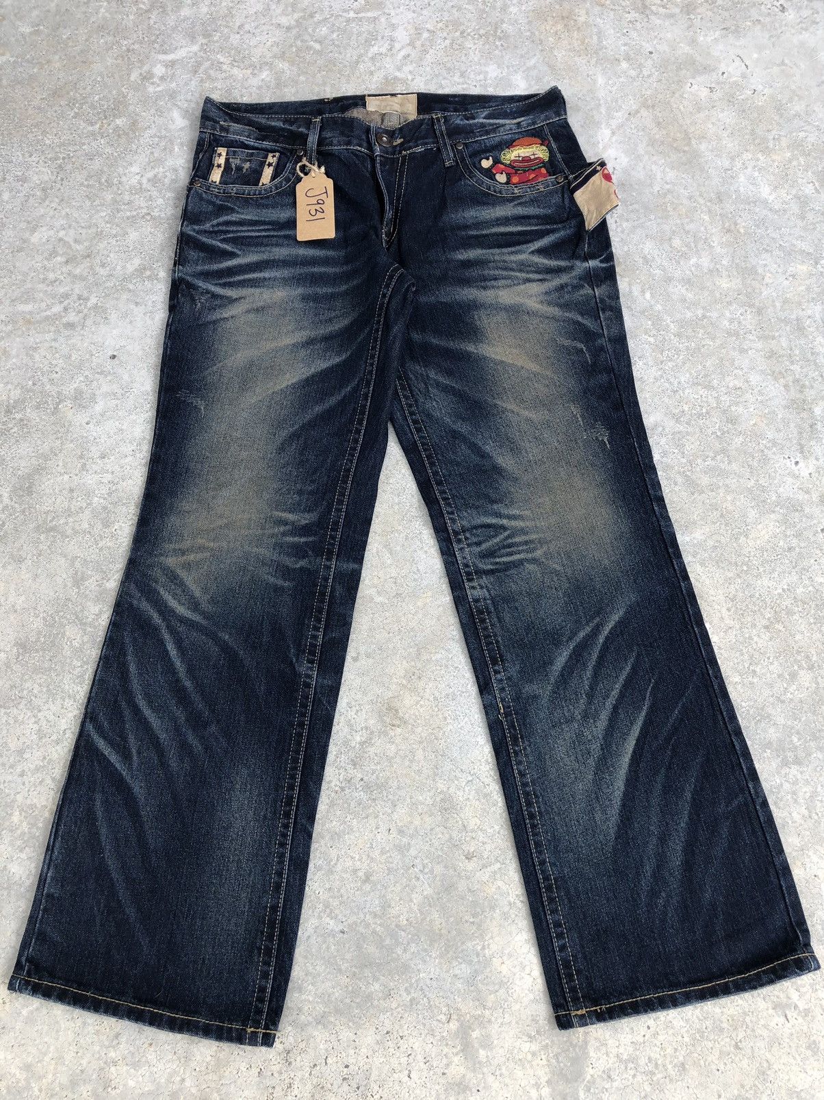 Japanese Brand Yoshitomo Nara Lolita Circus Flared Jeans Distressed Jeans Size US 34 / EU 50 - 2 Thumbnail