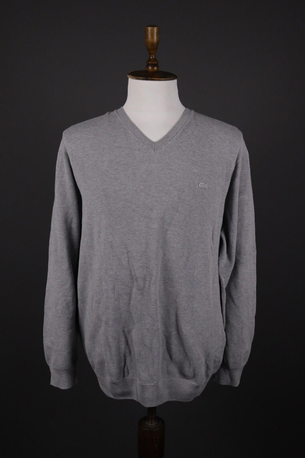 Lacoste Lacoste Gray Cotton Knit Sweater Size FR 7 / US 2XL Size US XXL / EU 58 / 5 - 1 Thumbnail