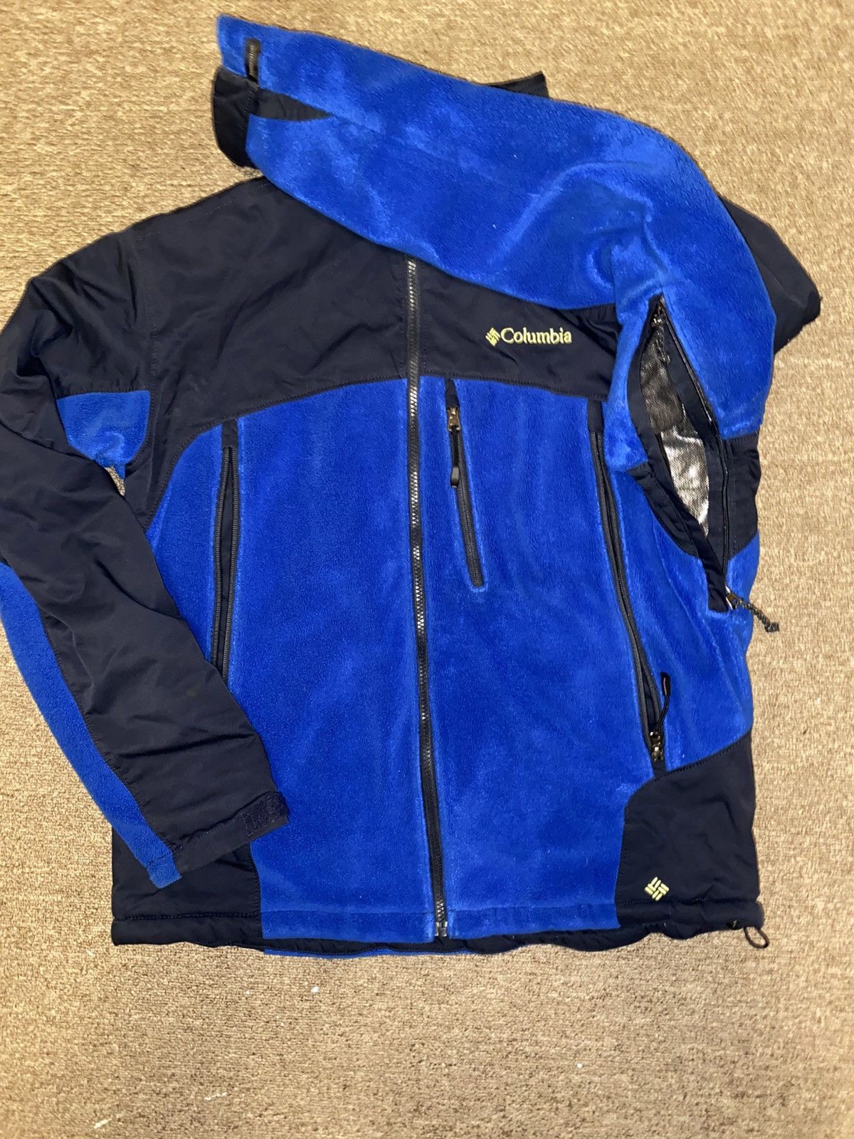 Columbia × Vintage Vintage Omni heat Columbia black and blue fleece jacket Size US L / EU 52-54 / 3 - 2 Thumbnail