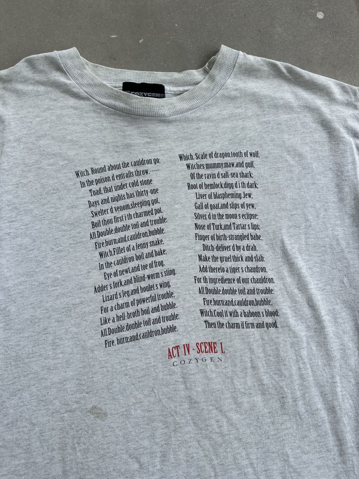 Japanese Brand VINTAGE COZYGEN ACT IV-SCENE 1 MOVIE ADT TEE Size US L / EU 52-54 / 3 - 2 Thumbnail