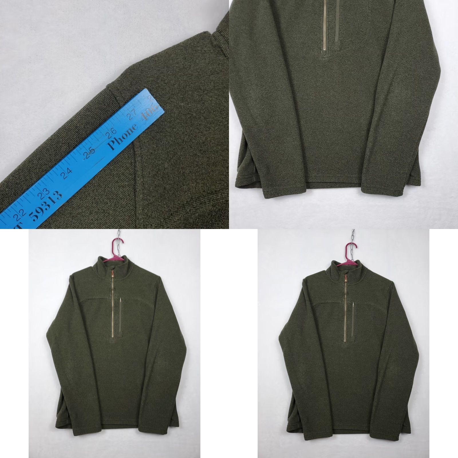 Vintage Sherpa Adventure Gear Mens Medium 1/2 Zip Fleece Jacket Green Hiking Winter Fall Spring Outdoor Outdoors Mens Size US M / EU 48-50 / 2 - 8 Thumbnail