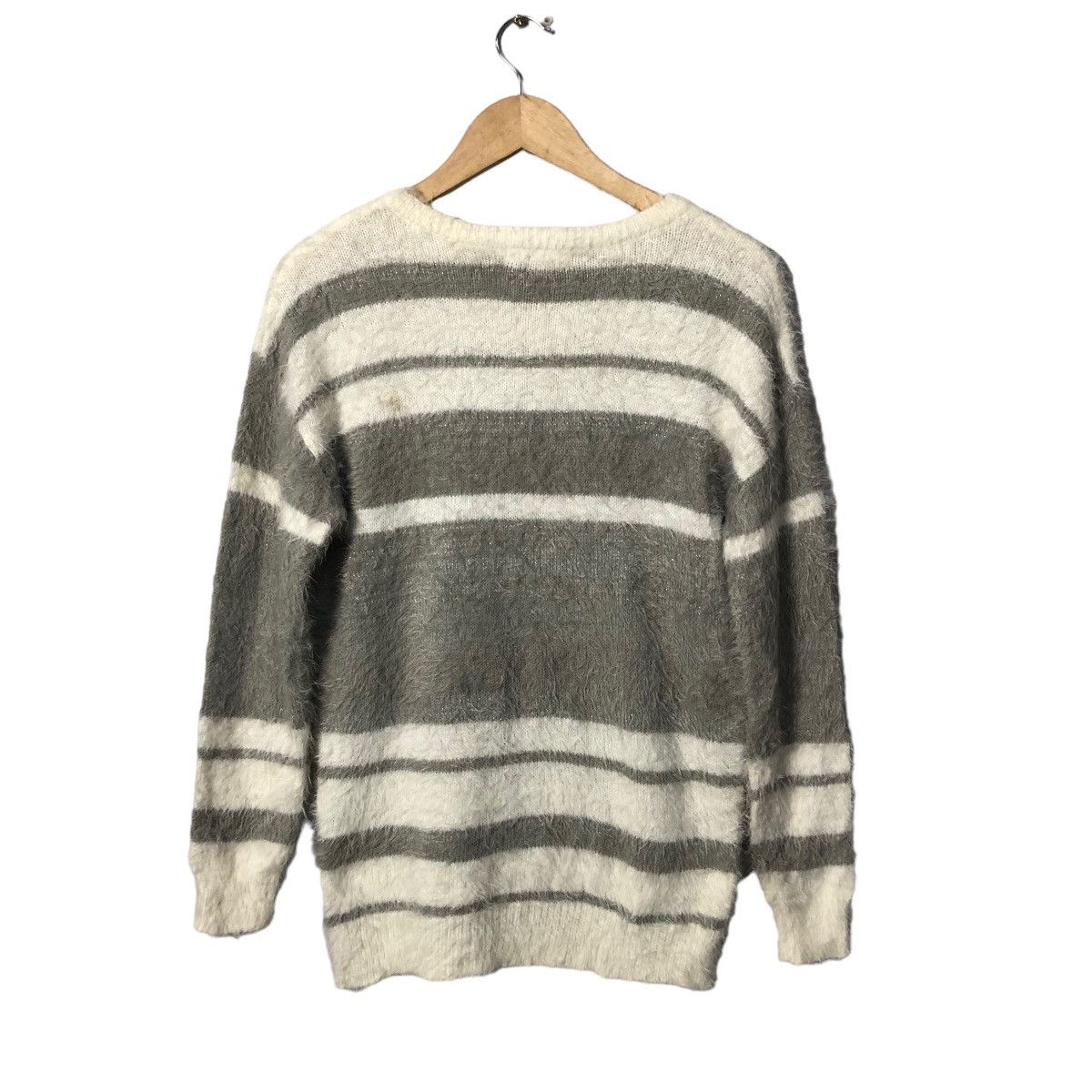Homespun Knitwear Vintage Shoo La Rue Crewneck Mohair Striped Knitwear Sweater Size S / US 4 / IT 40 - 7 Thumbnail