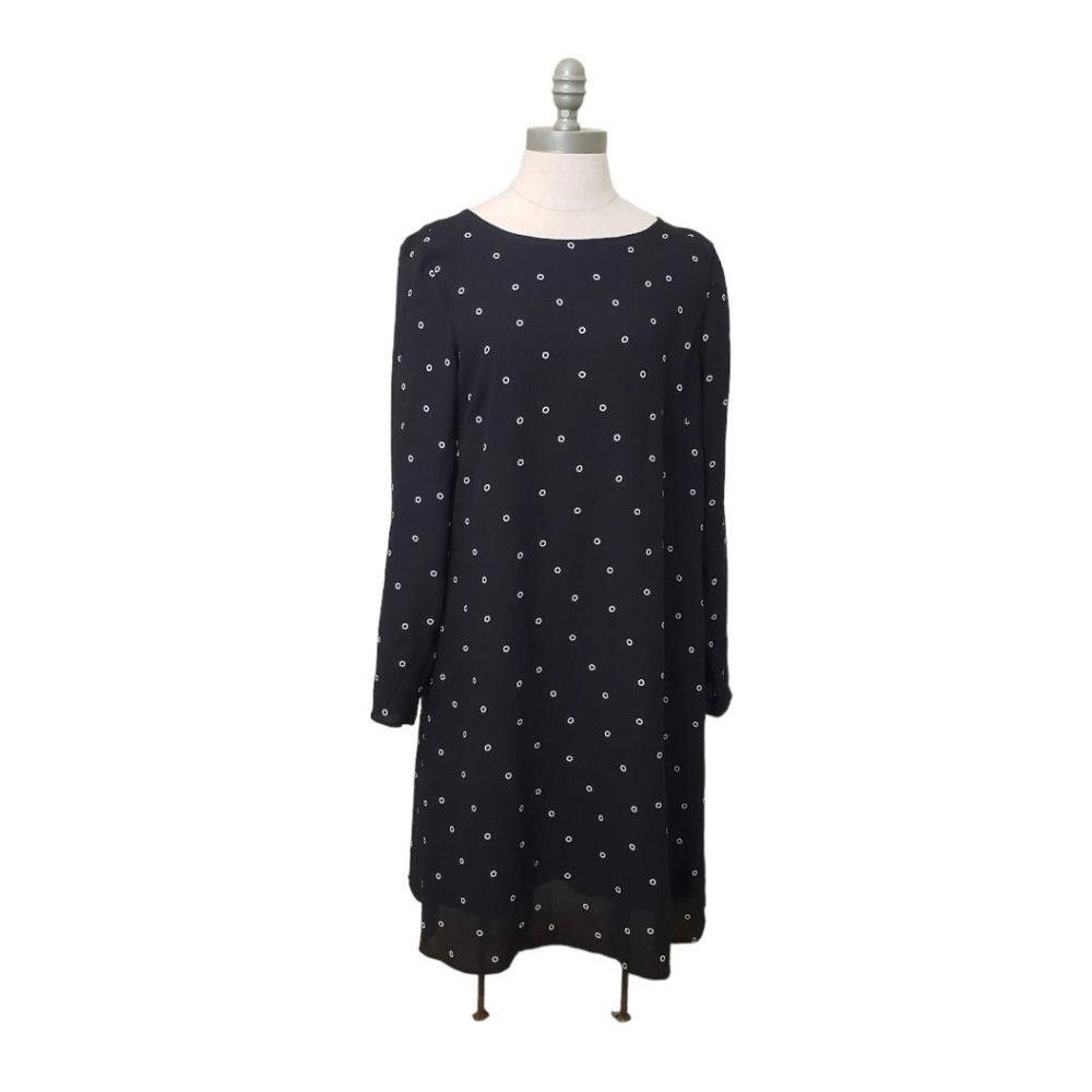 Designer CT460 H & M Black & White Long sleeve Midi Dress 12 Size XL / US 12-14 / IT 48-50 - 1 Thumbnail