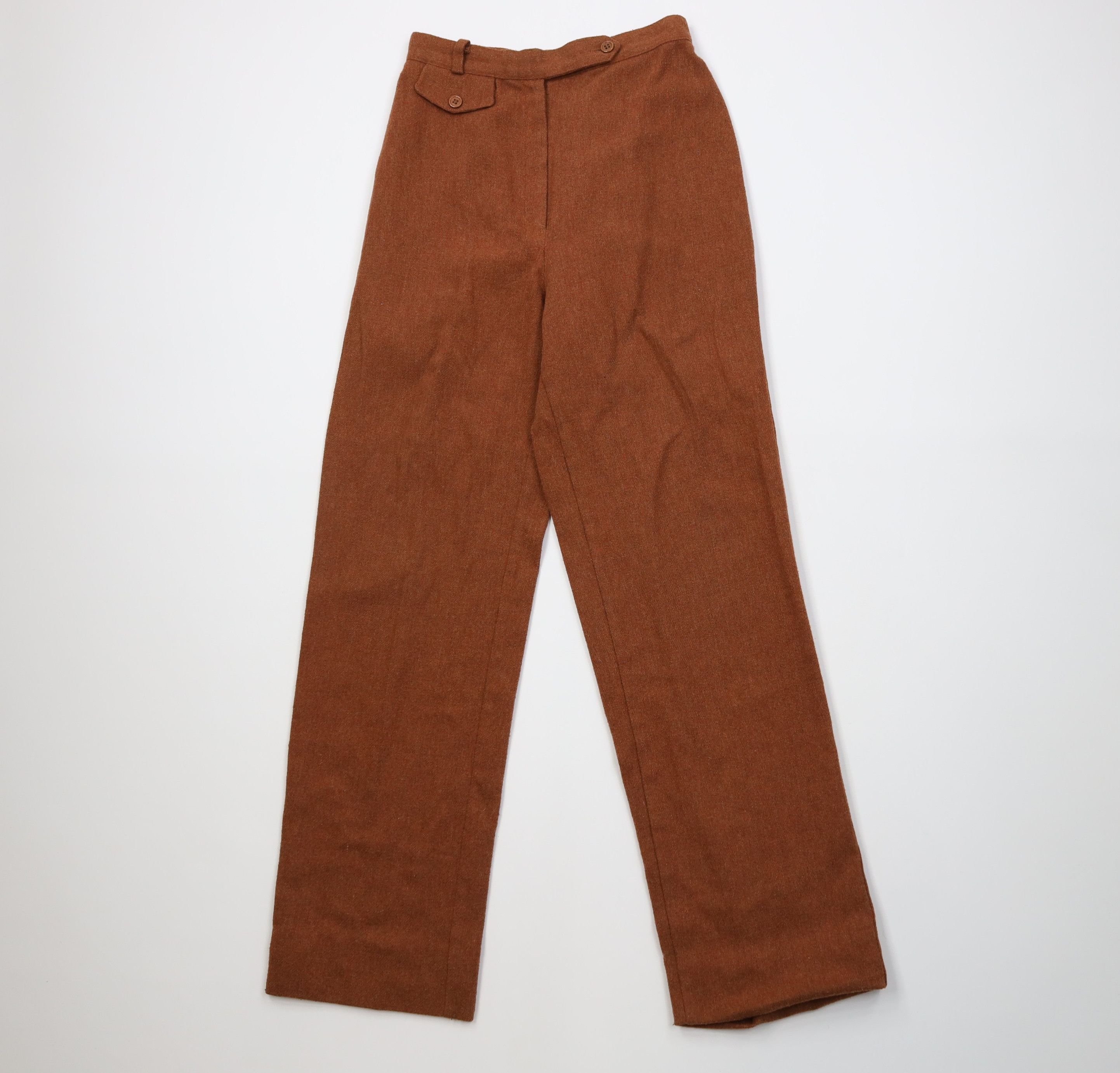 Vintage Vintage 70s Streetwear Flared Chino Pants Rust Brown USA Size 30" / US 8 / IT 44 - 1 Thumbnail