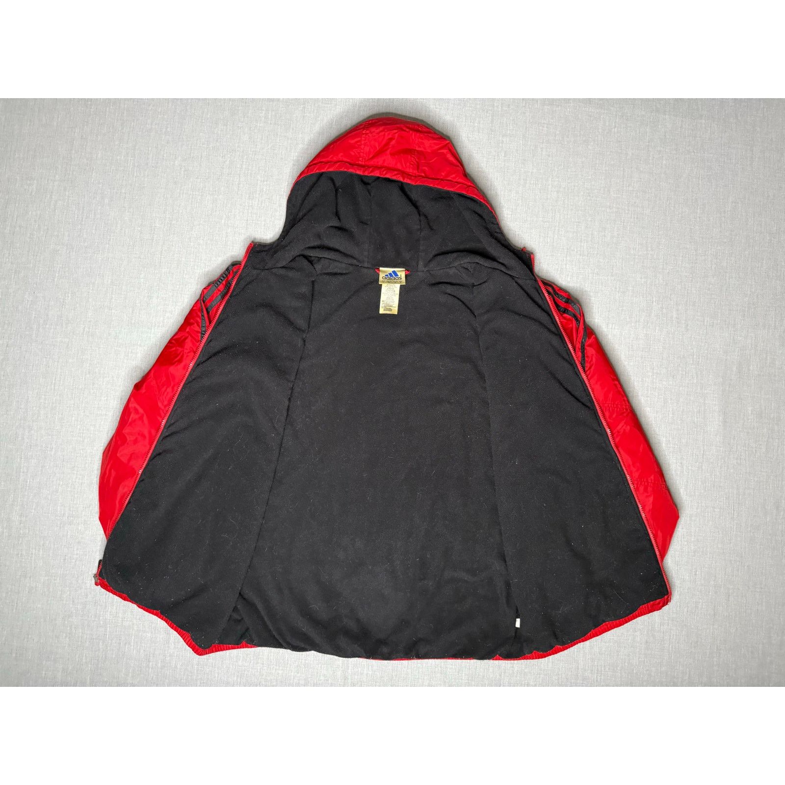 Adidas × Vintage Vintage 2001 Adidas Fleece Lined Full Zip Winter Coat Large Size US L / EU 52-54 / 3 - 3 Thumbnail