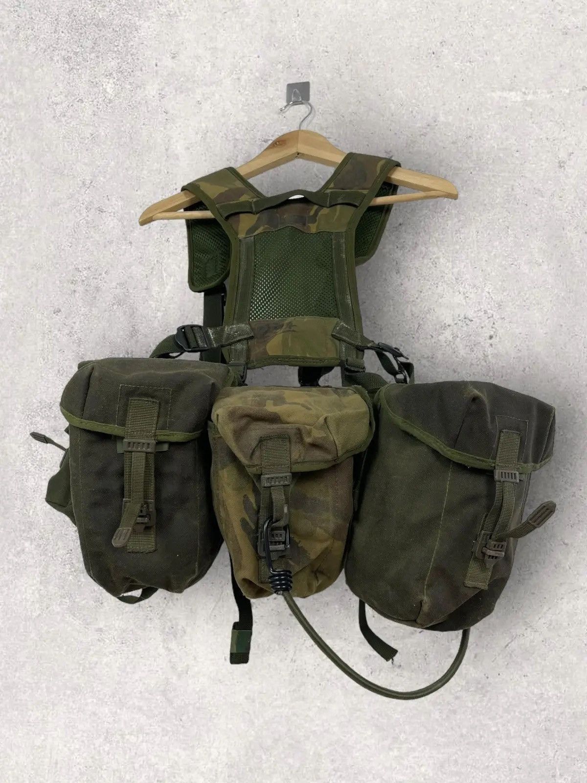 Vintage Y2k Military Field Unloading Gilet Vest Camouflage