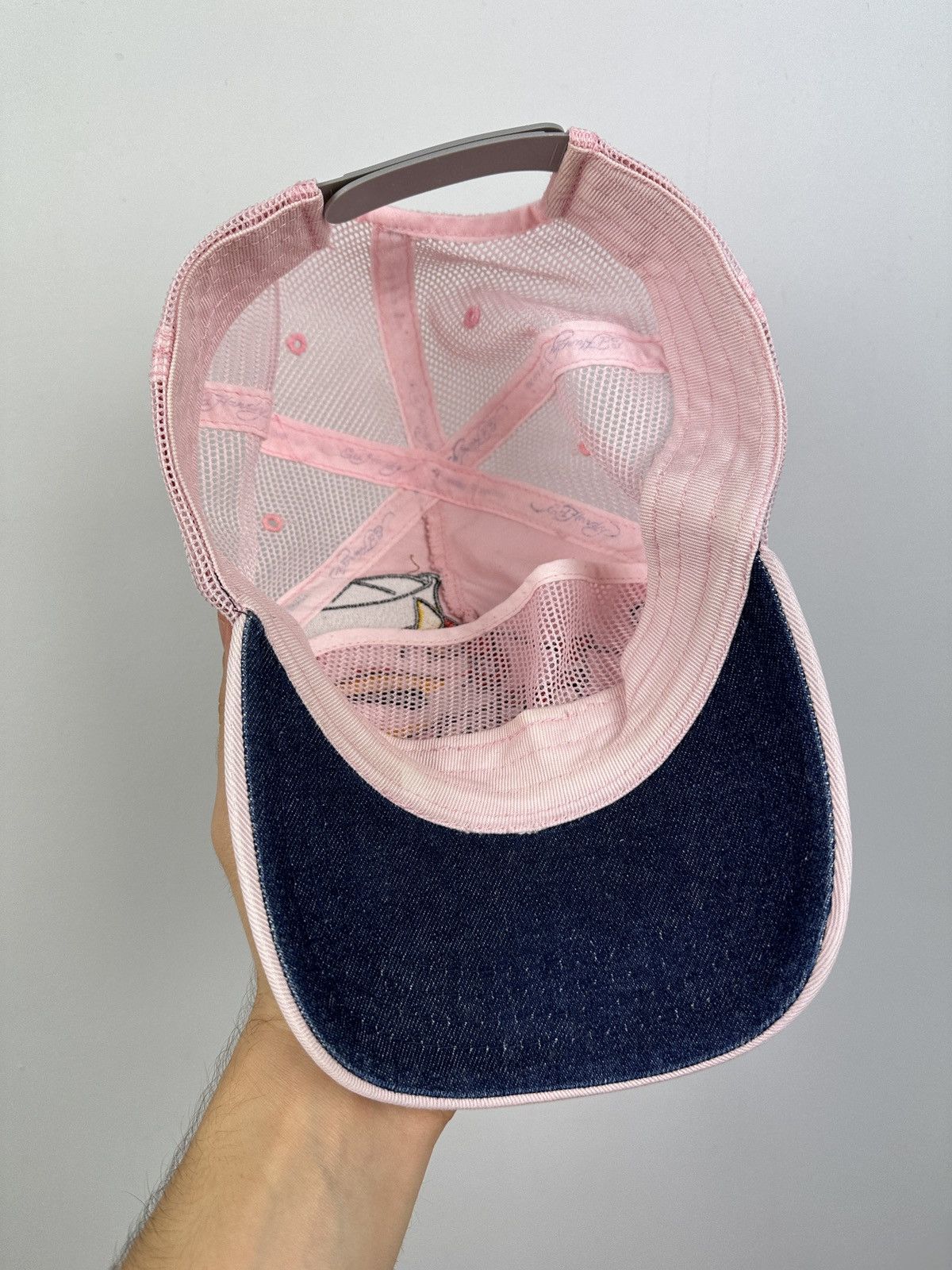 Christian Audigier × Ed Hardy 👹Vintage Y2K Ed Hardy Devil Logo Pink Cap Size ONE SIZE - 7 Thumbnail