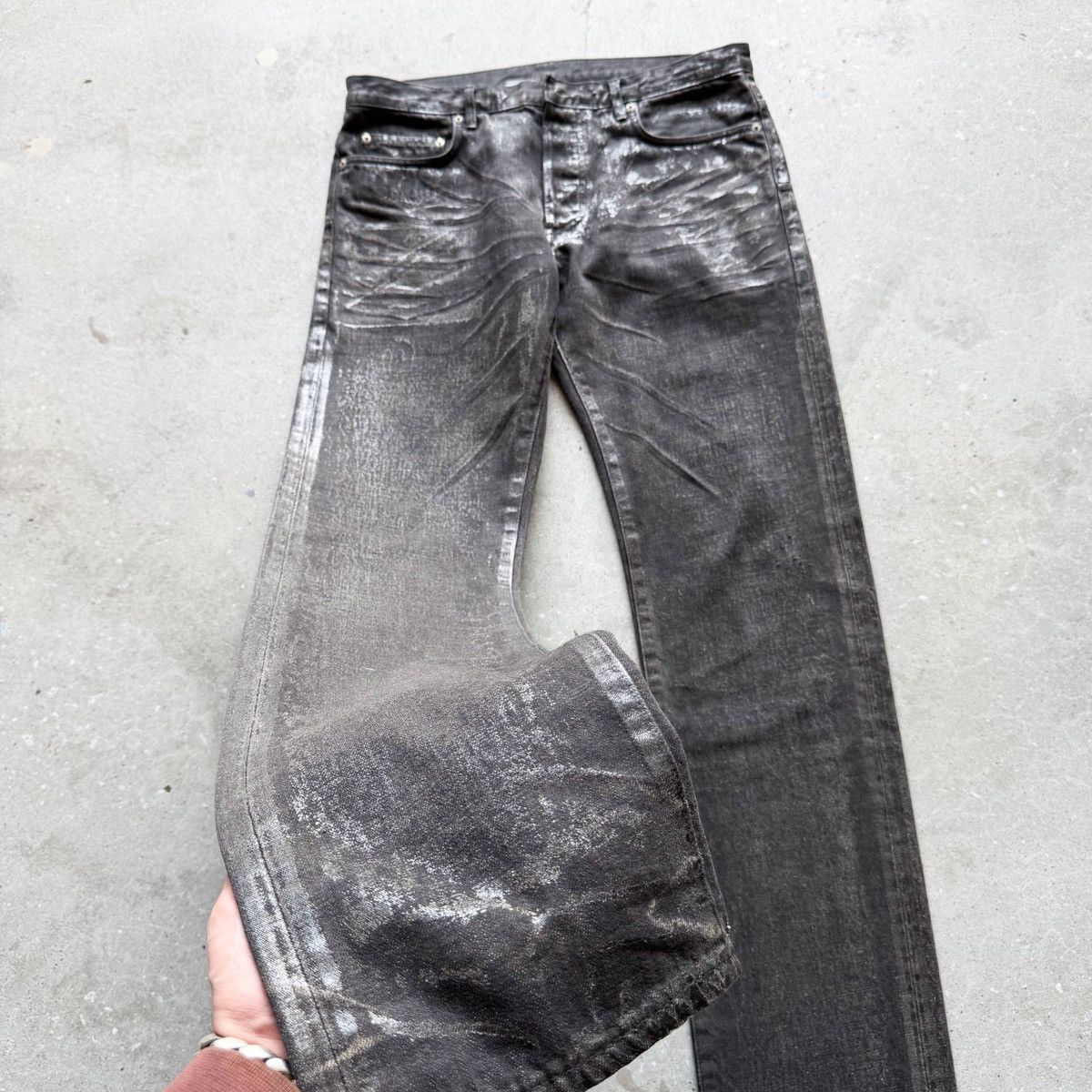 Dior × Hedi Slimane AW07 Dior Homme Navigate Wax Coated Denim