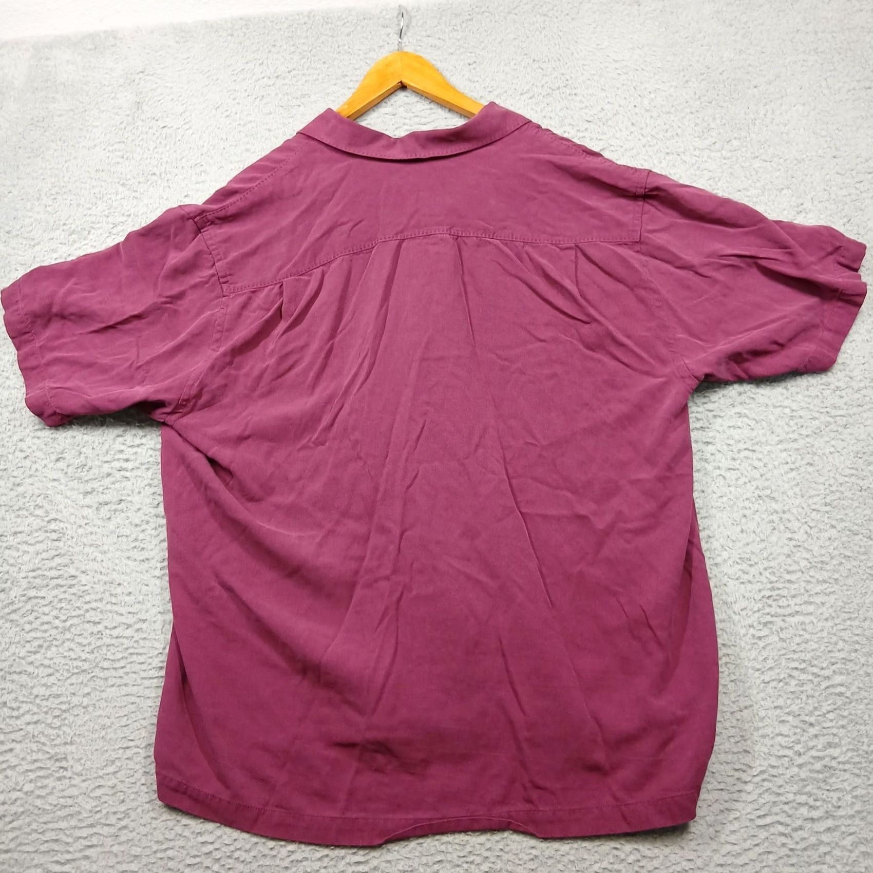 Tommy Bahama Tommy Bahama Shirt Men's XL Silk Short Sleeve Button Front Purple Size US XL / EU 56 / 4 - 2 Thumbnail
