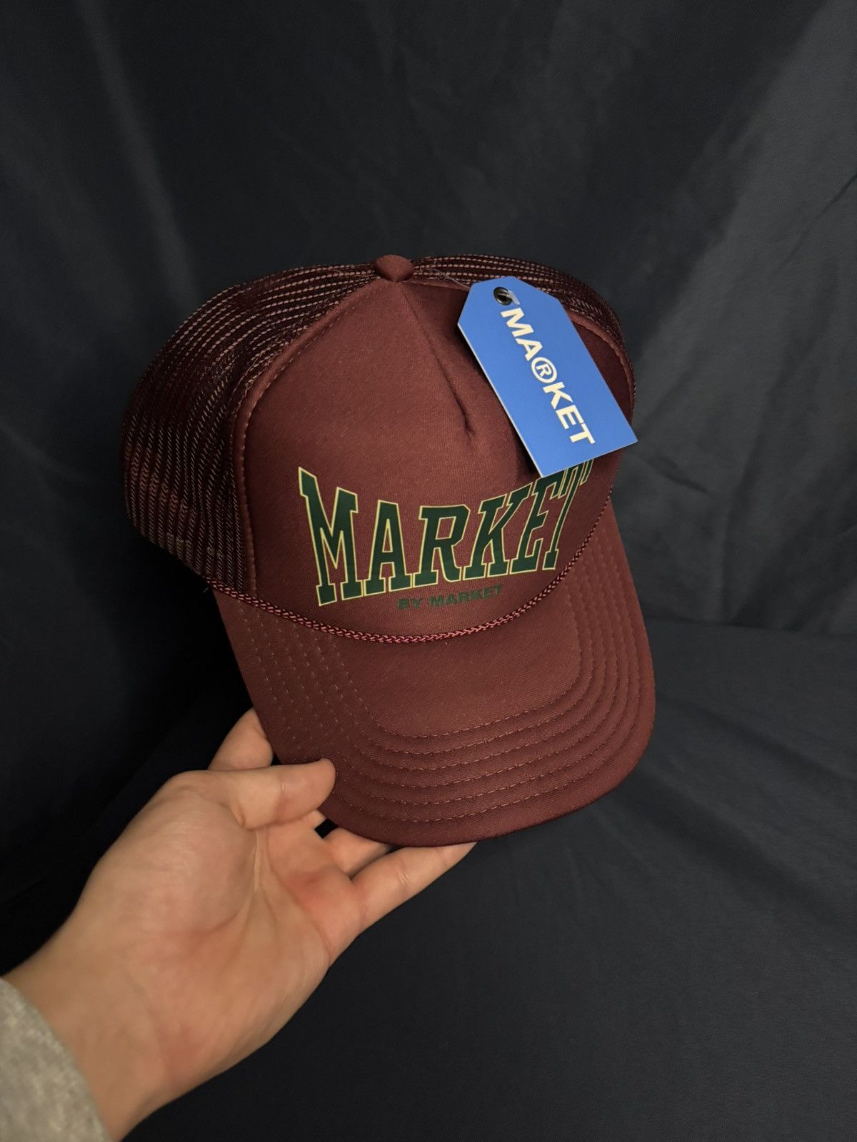 Market **(NWT)*** MARKET Authentic Collegiate Mesh Trucker Hat Size 38 - 1 Thumbnail