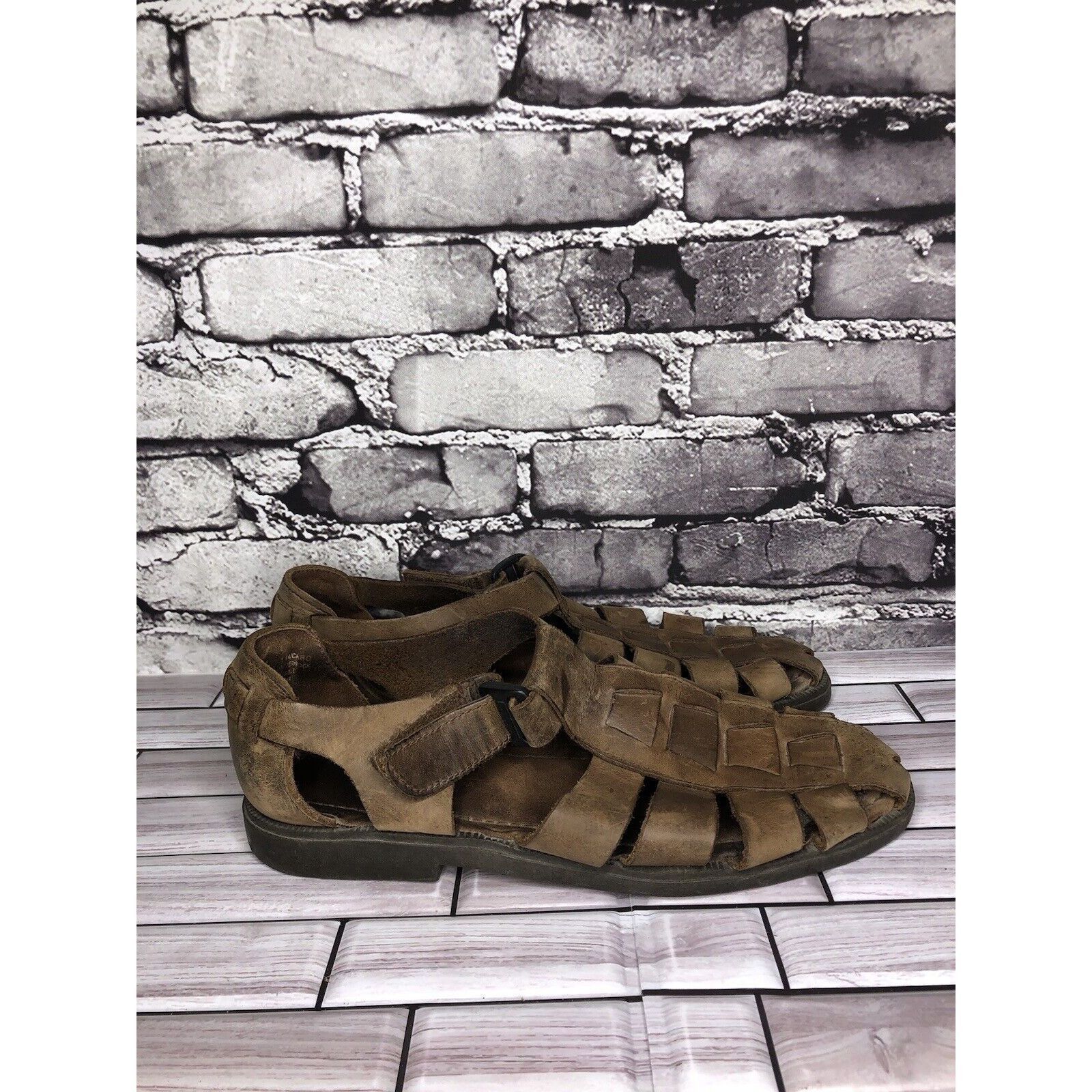 Other Claybrooke Footwear Brown Leather Fisherman Hiking Strap San Size US 9 / EU 42 - 9 Thumbnail