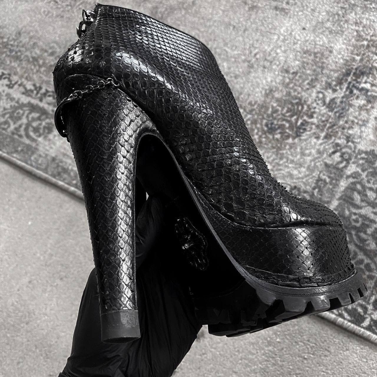 Philipp Plein Philipp Plein “Dragon Skin” Archive Leather Ladies Heels Size US 7 / IT 37 - 4 Thumbnail