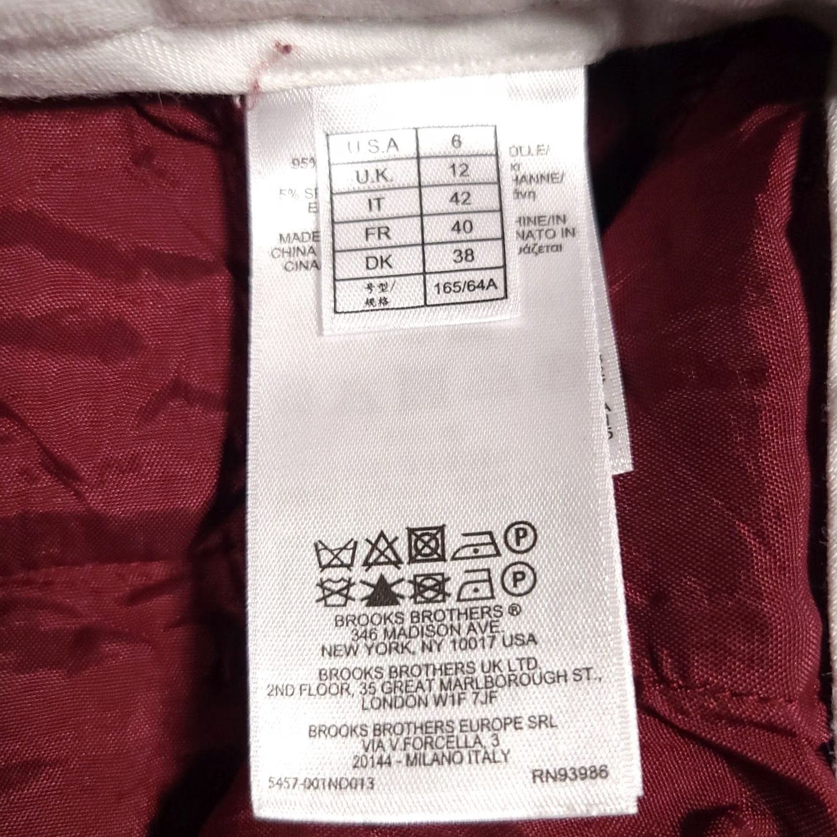 Brooks Brothers Brooks Brothers Pants Womens 6 Red Burgundy Slim Fit Stretch Dress Ankle Office Size 28" / US 6 / IT 42 - 6 Thumbnail