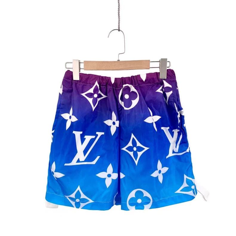Louis Vuitton Louis Vuitton Nylon Blue Gradient Print Shorts Size US 36 / EU 52 - 1 Thumbnail