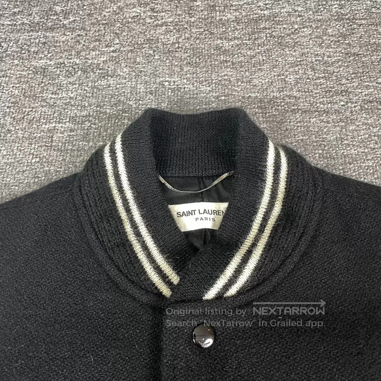 Saint Laurent Paris Saint Laurent Paris Spliced Baseball Jacket. Size US M / EU 48-50 / 2 - 2 Thumbnail