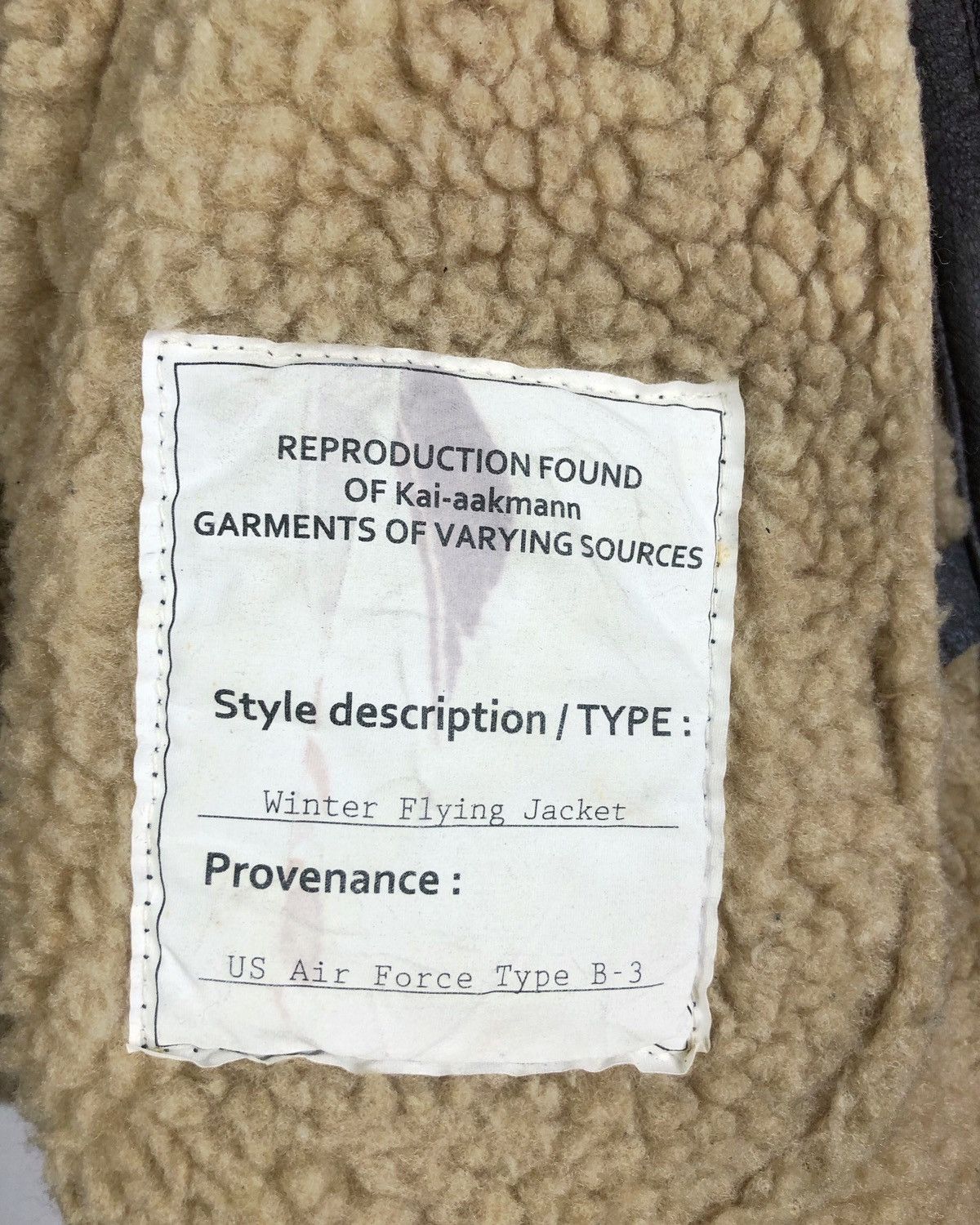 Kai Aakmann Kai Aakmann US Air Force Type B-3 Shearling Bomber Jacket Size US M / EU 48-50 / 2 - 12 Thumbnail