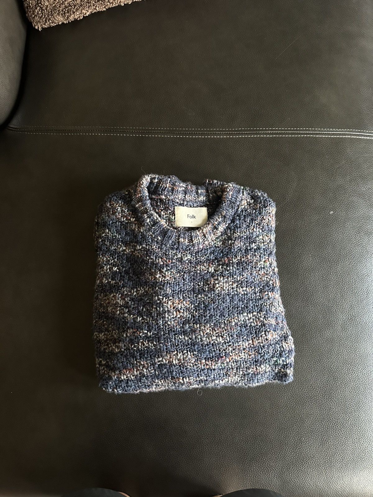 Folk Folk M Mixed Yarn Crew Knit Sweater - Ink Mix Size US S / EU 44-46 / 1 - 4 Thumbnail
